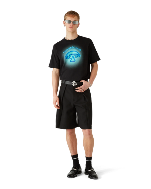 Airbrush Mushroom Logo Short Sleeve T-Shirt