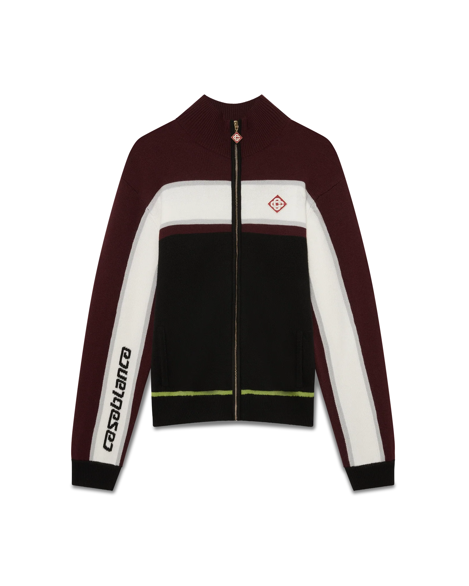 Stripe Merino Knit Track Jacket