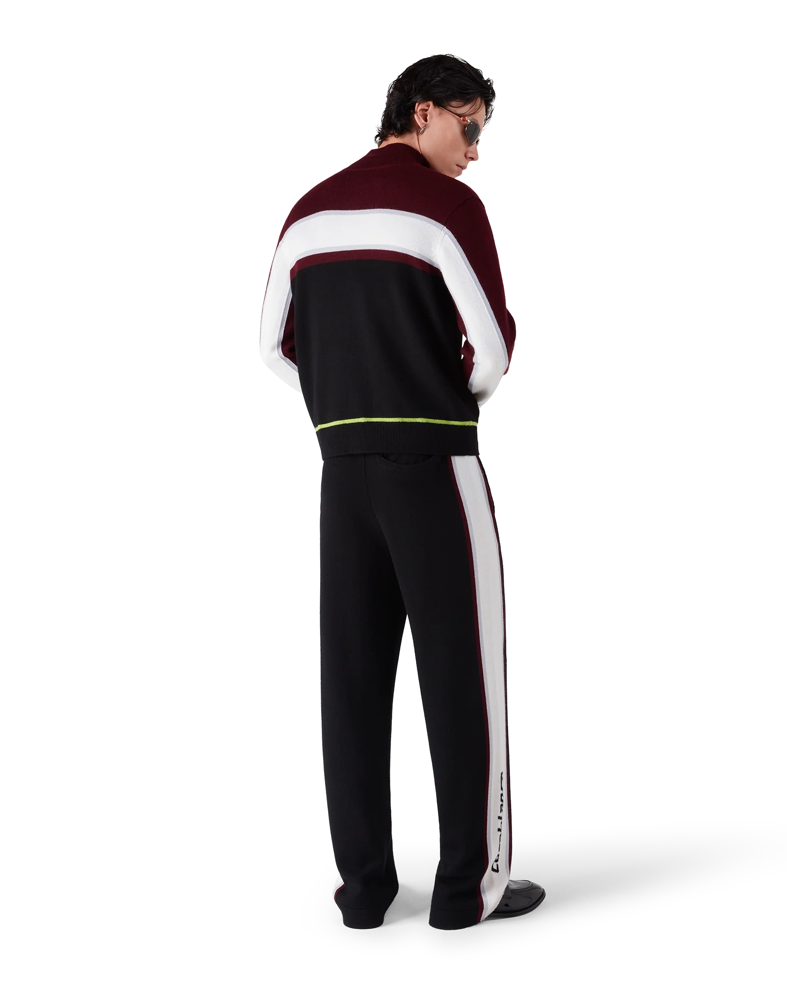 Stripe Merino Knit Track Jacket