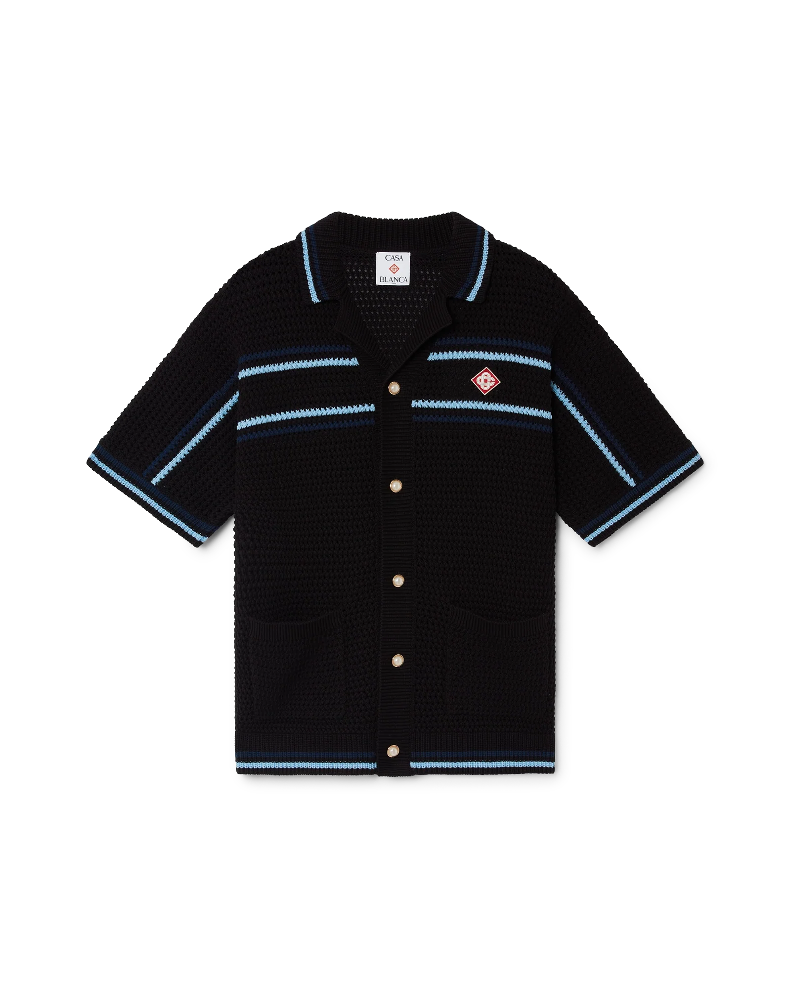 Tennis Cotton Crochet Short Sleeve Shirt
