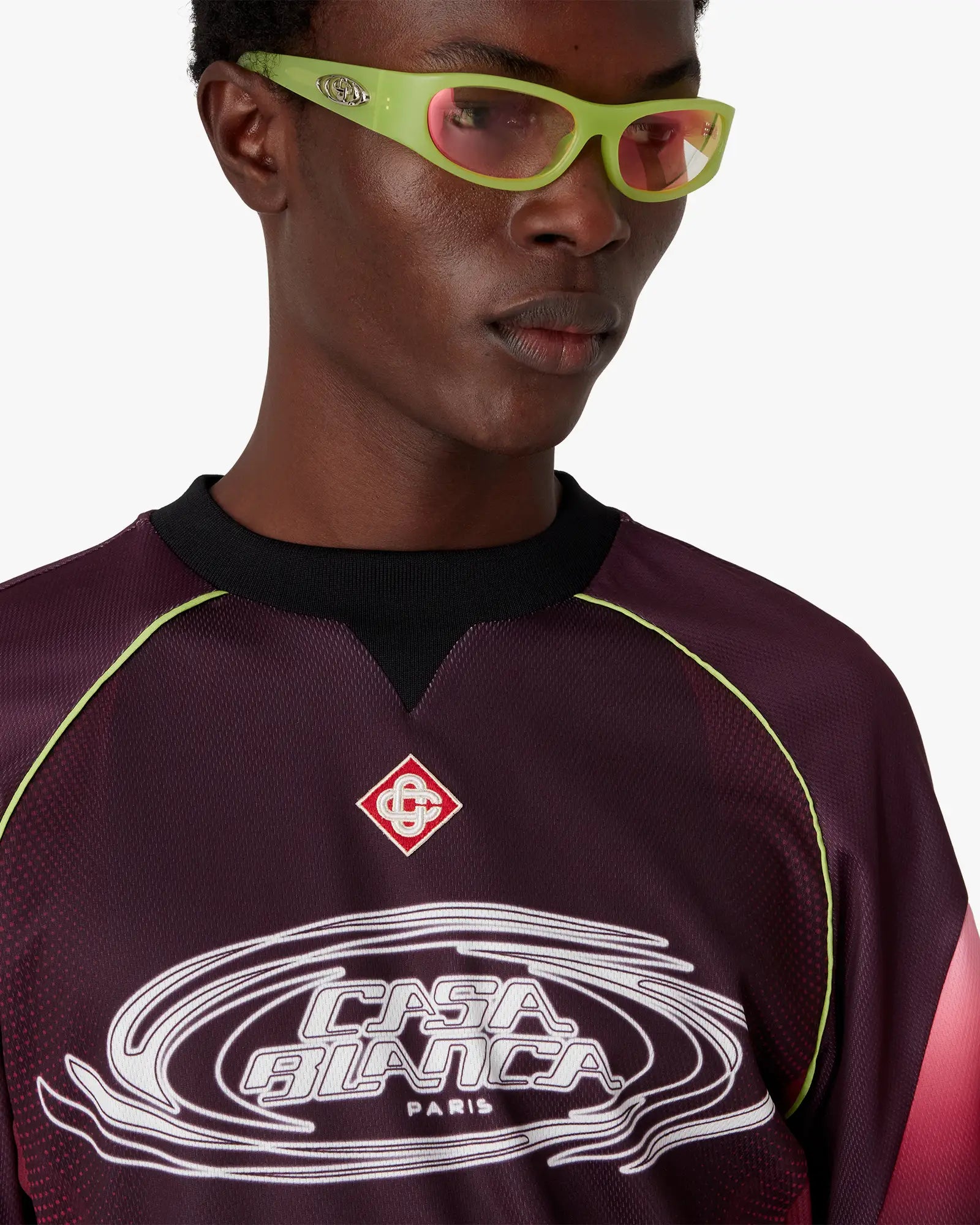 Aubergine Gradient Short Sleeve Football Jersey