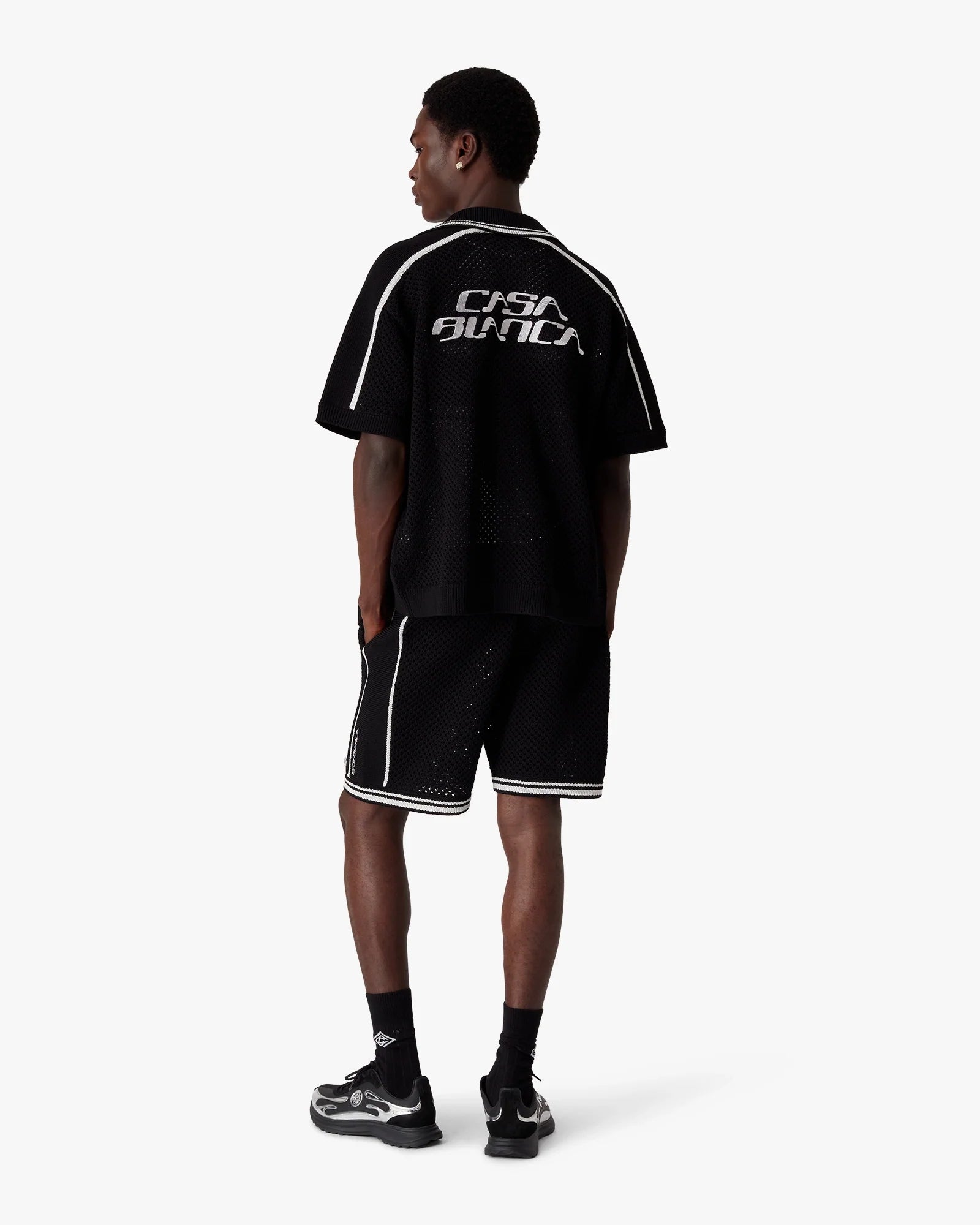 Black Mesh Shorts