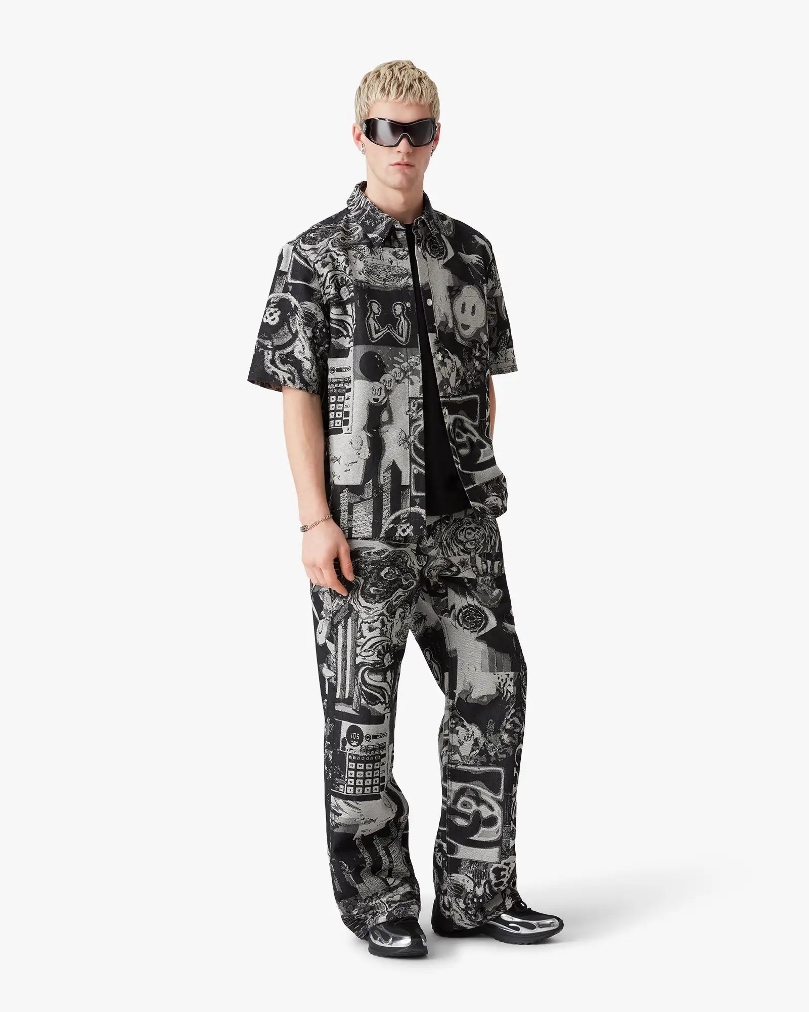 Rave Collage Straight Leg Jeans