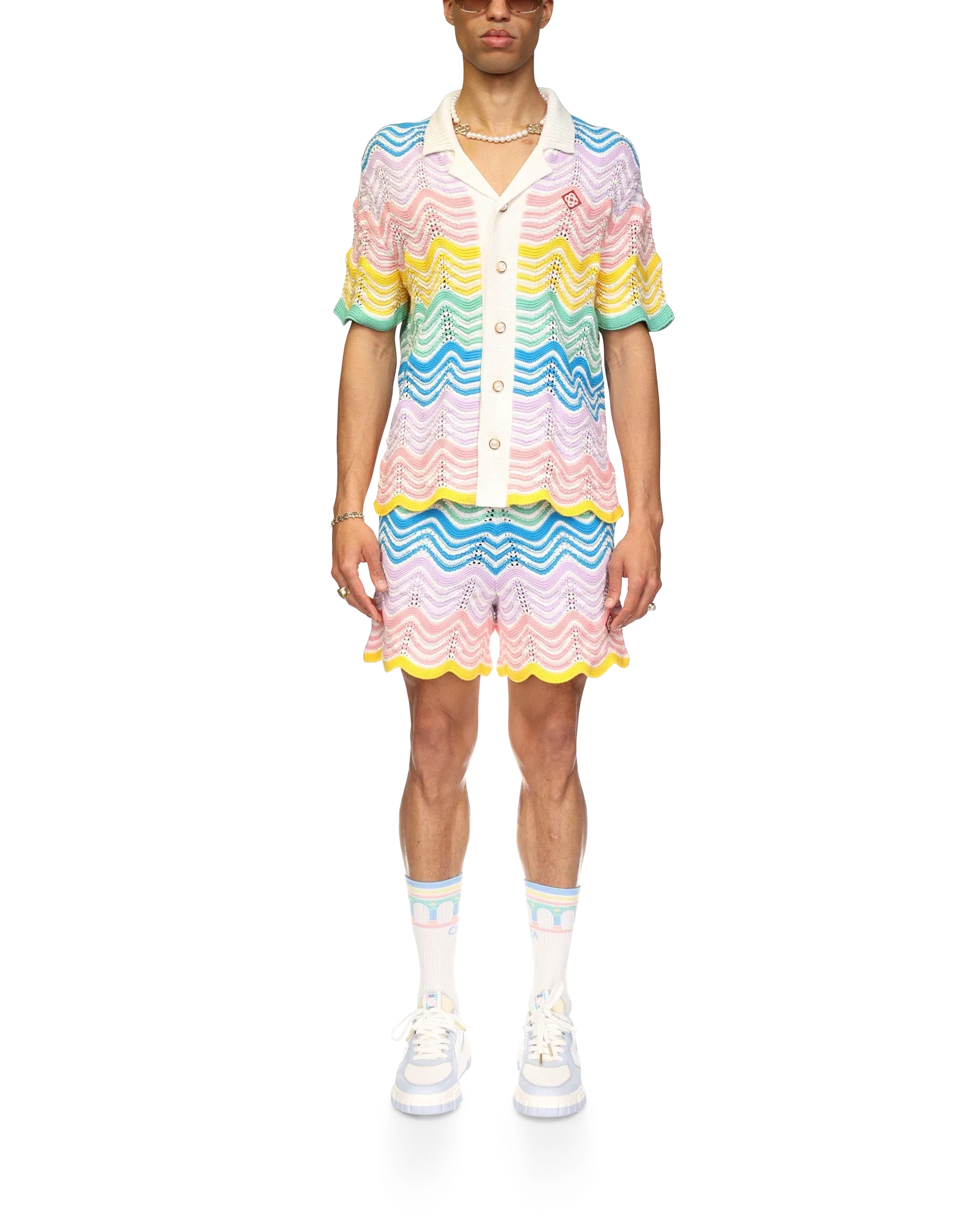 Gradient Wave Knit Shirt