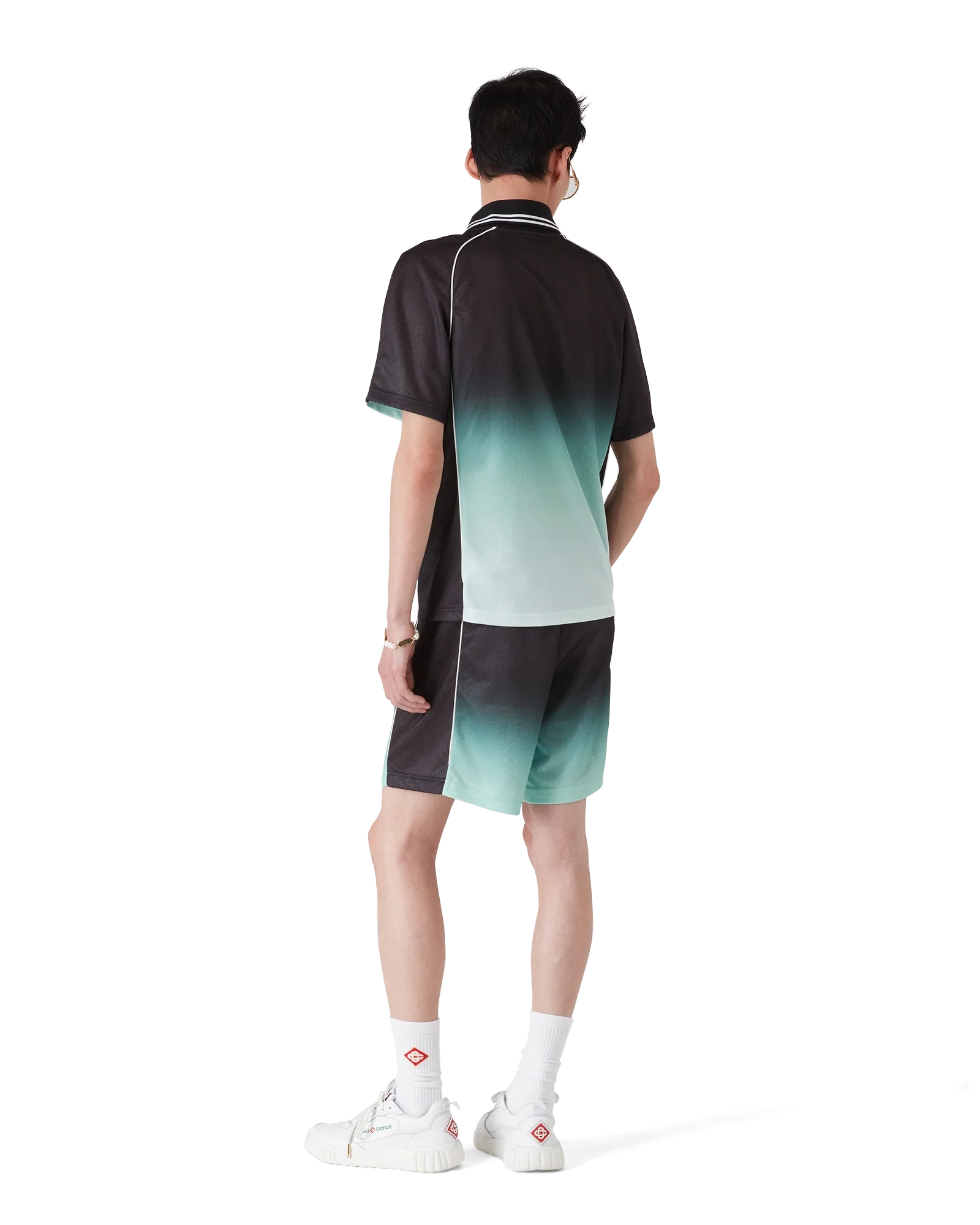 Gradient Monogram Jacquard Short Sleeve Football Shirt