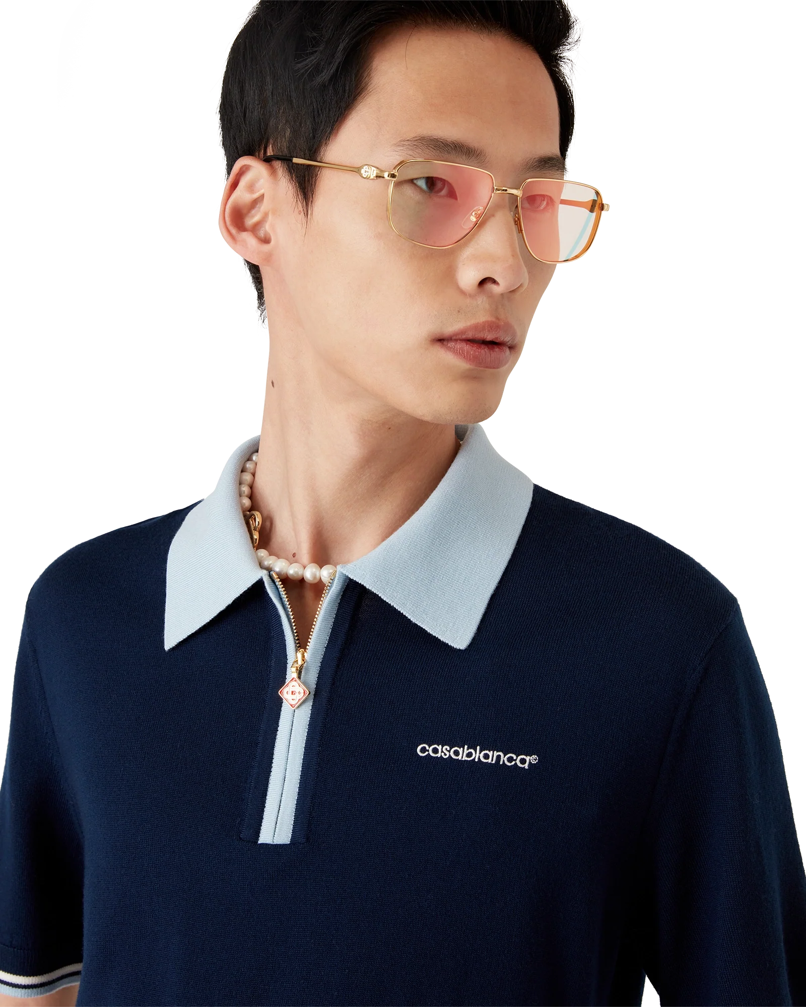 Merino Knit Tennis Polo Shirt