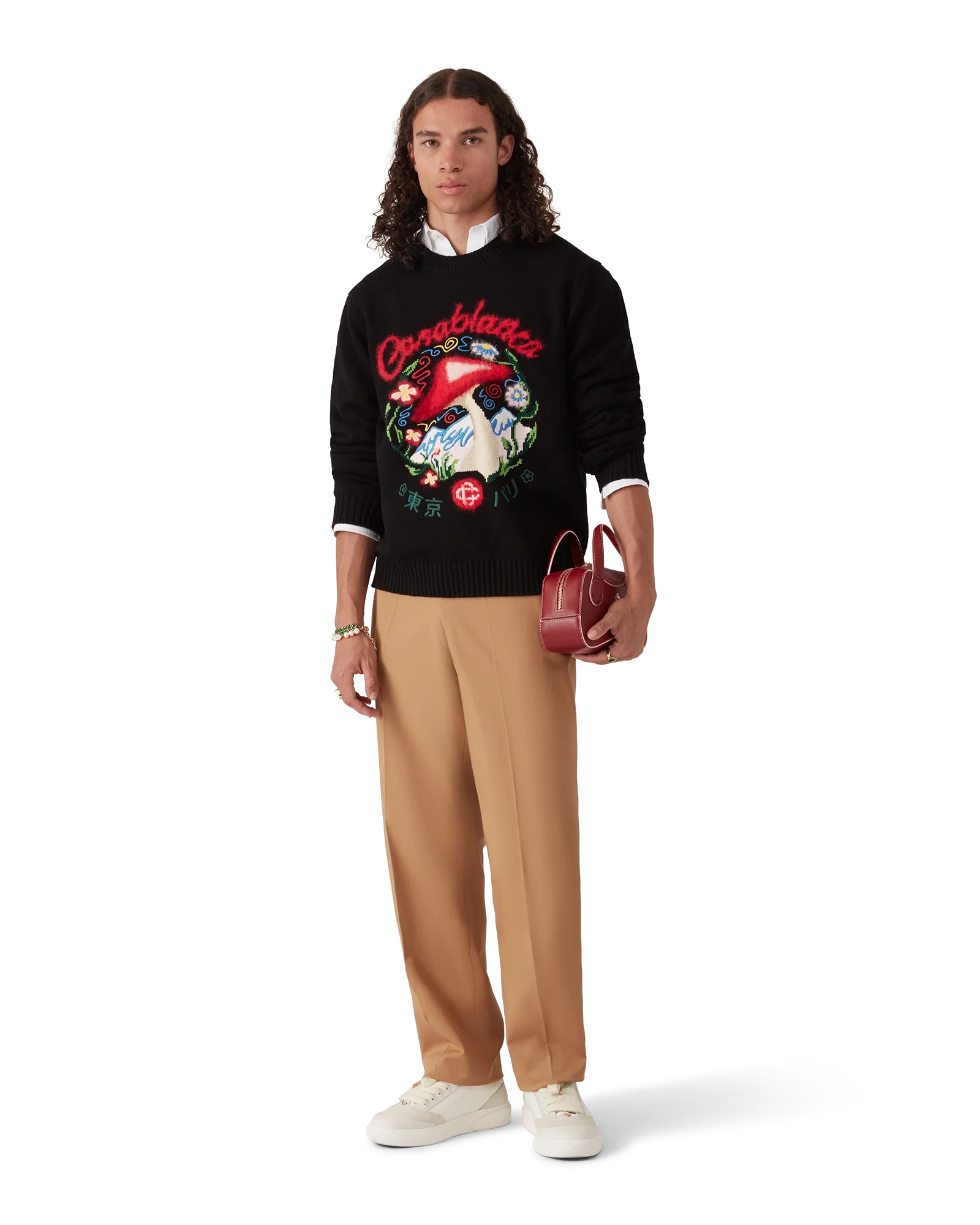 Cotton Embroidered Mushroom Jumper