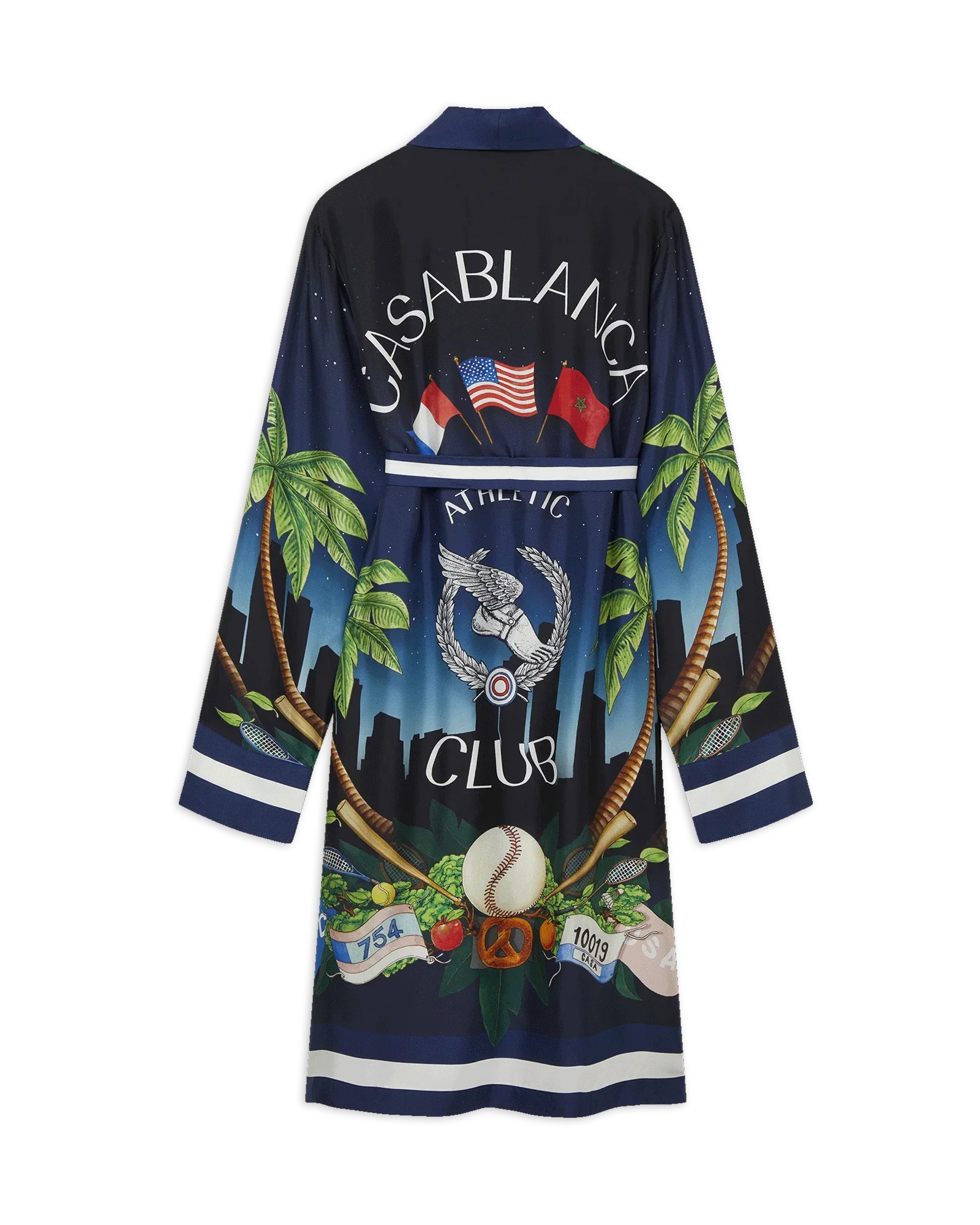 Casablanca Athletic Club Silk Robe
