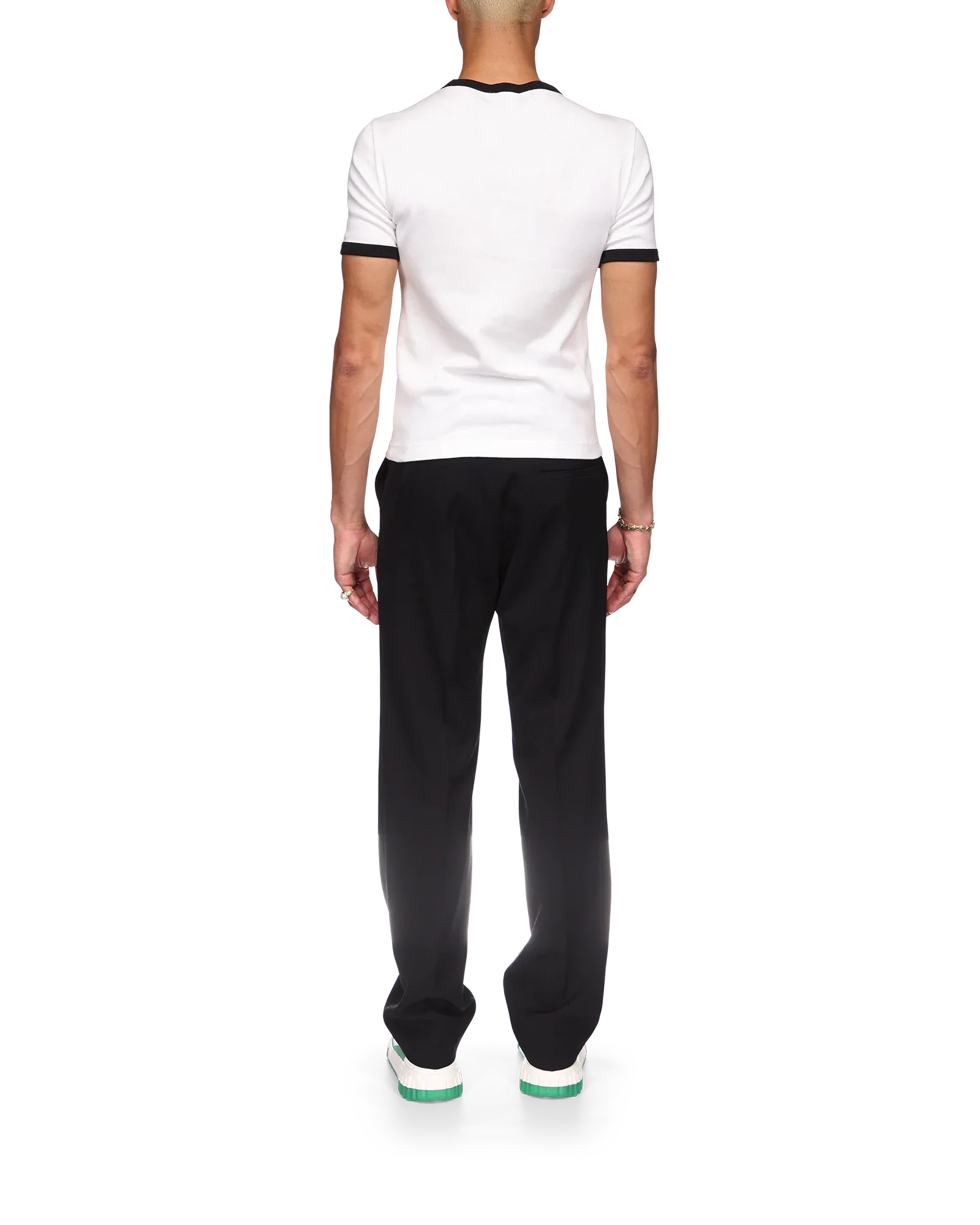 Gradient Stripe Ringer Short Sleeve T-Shirt