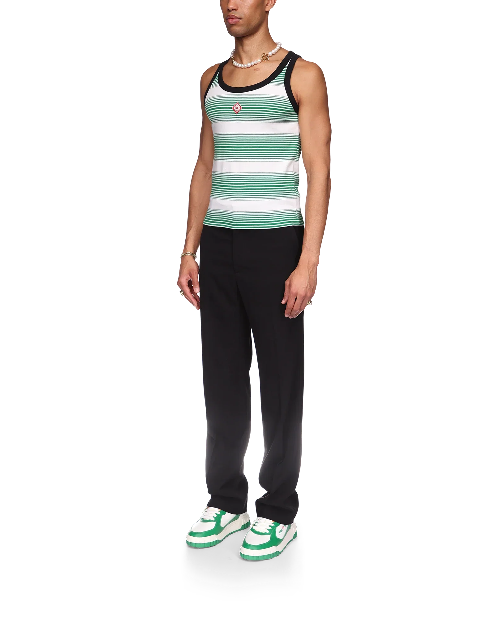 Gradient Stripe Ringer Tank Top