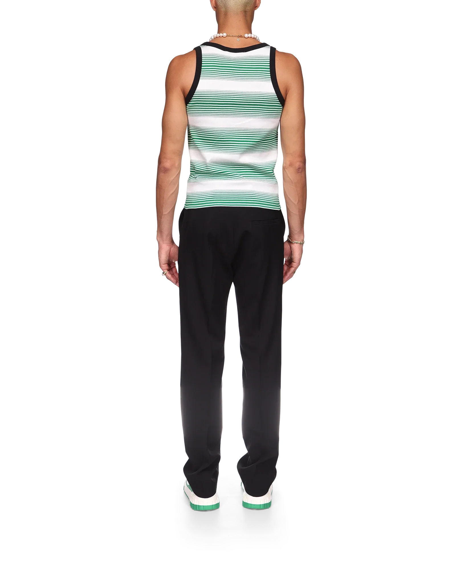 Gradient Stripe Ringer Tank Top