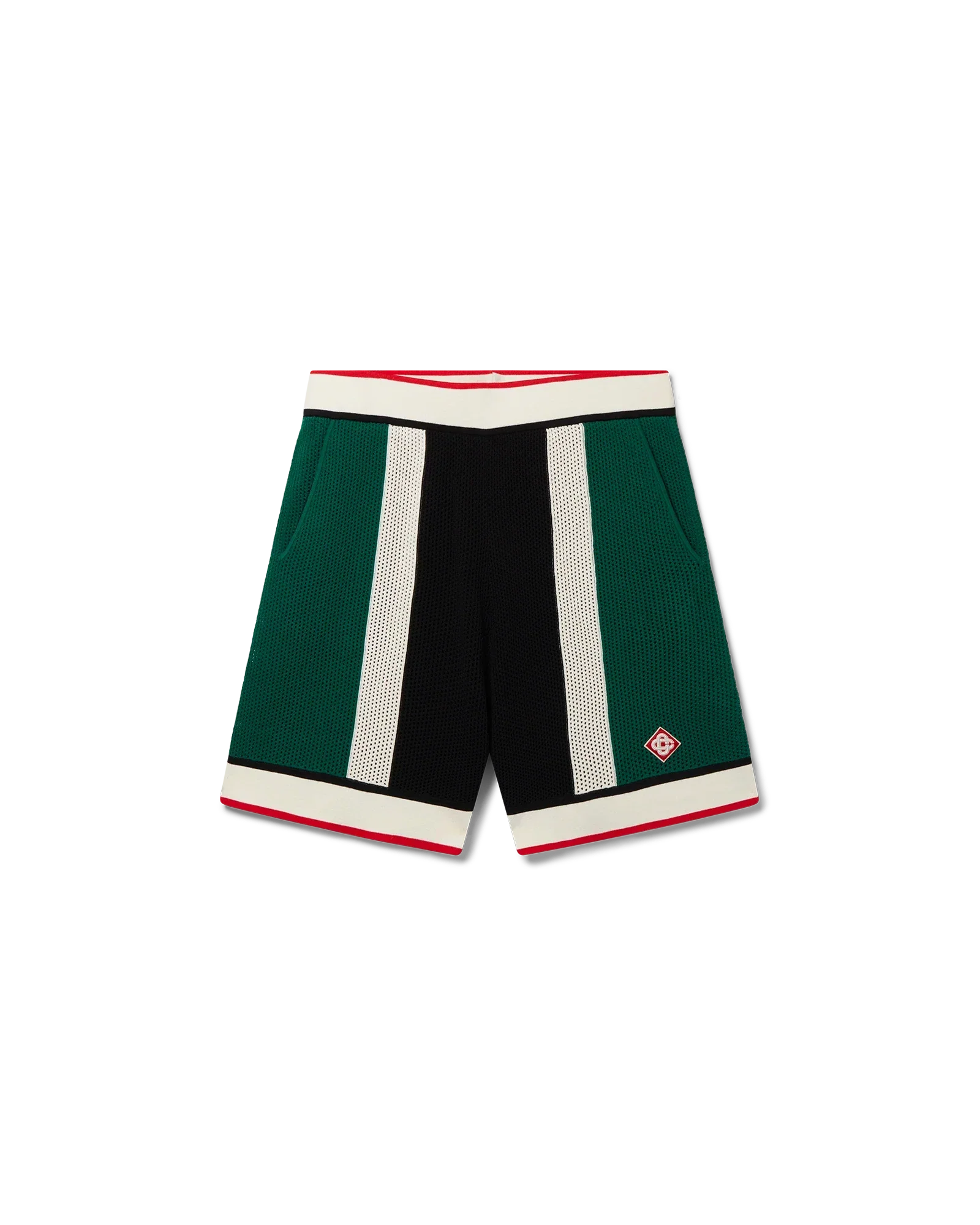 Striped Mesh Shorts