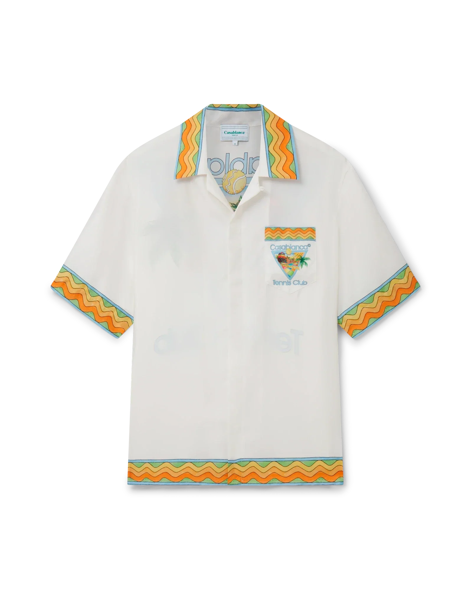 Afro Cubism Tennis Club Short Sleeve Silk Shirt