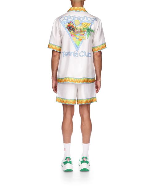 Afro Cubism Tennis Club Short Sleeve Silk Shirt