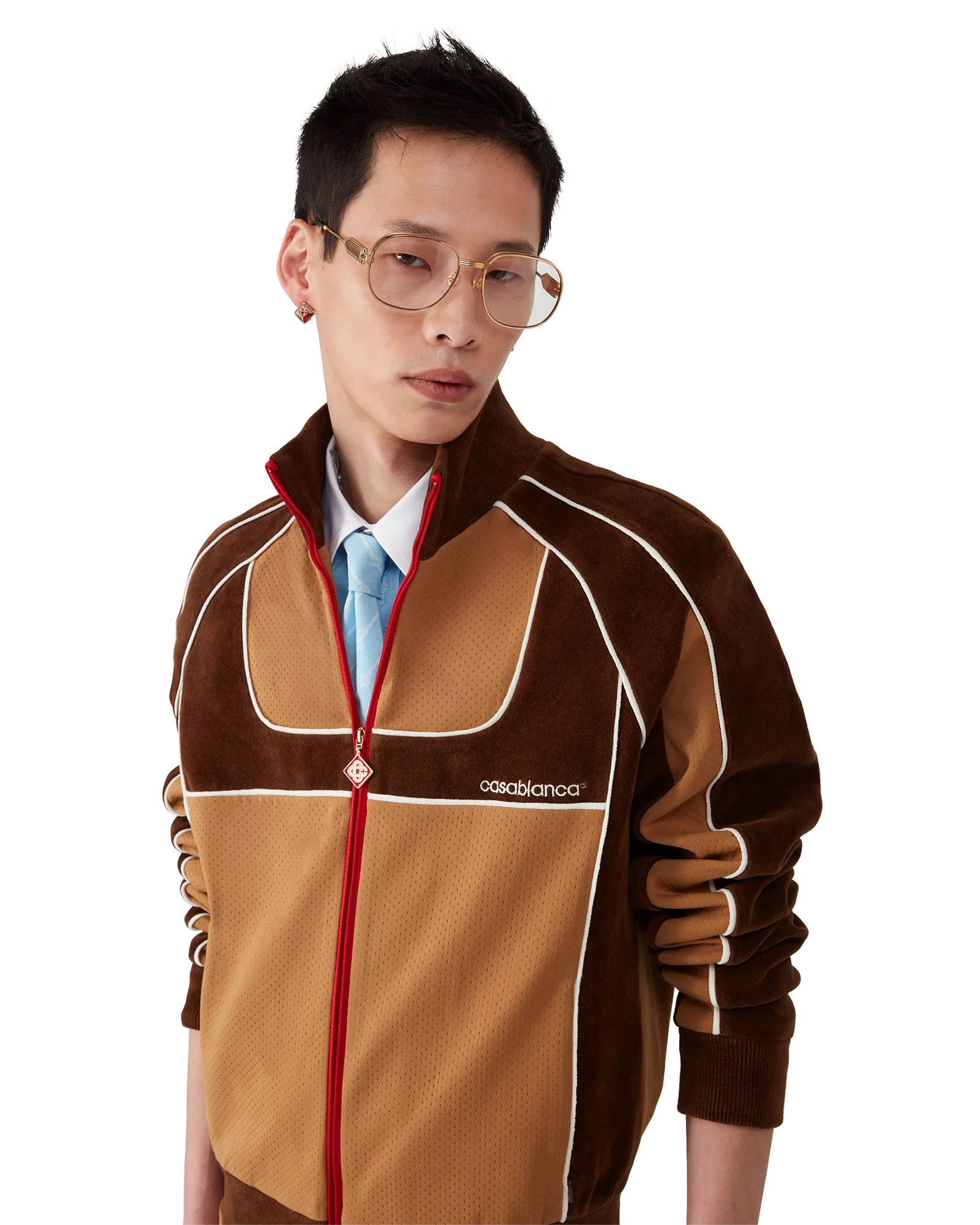 Chenille Panelled Track Jacket