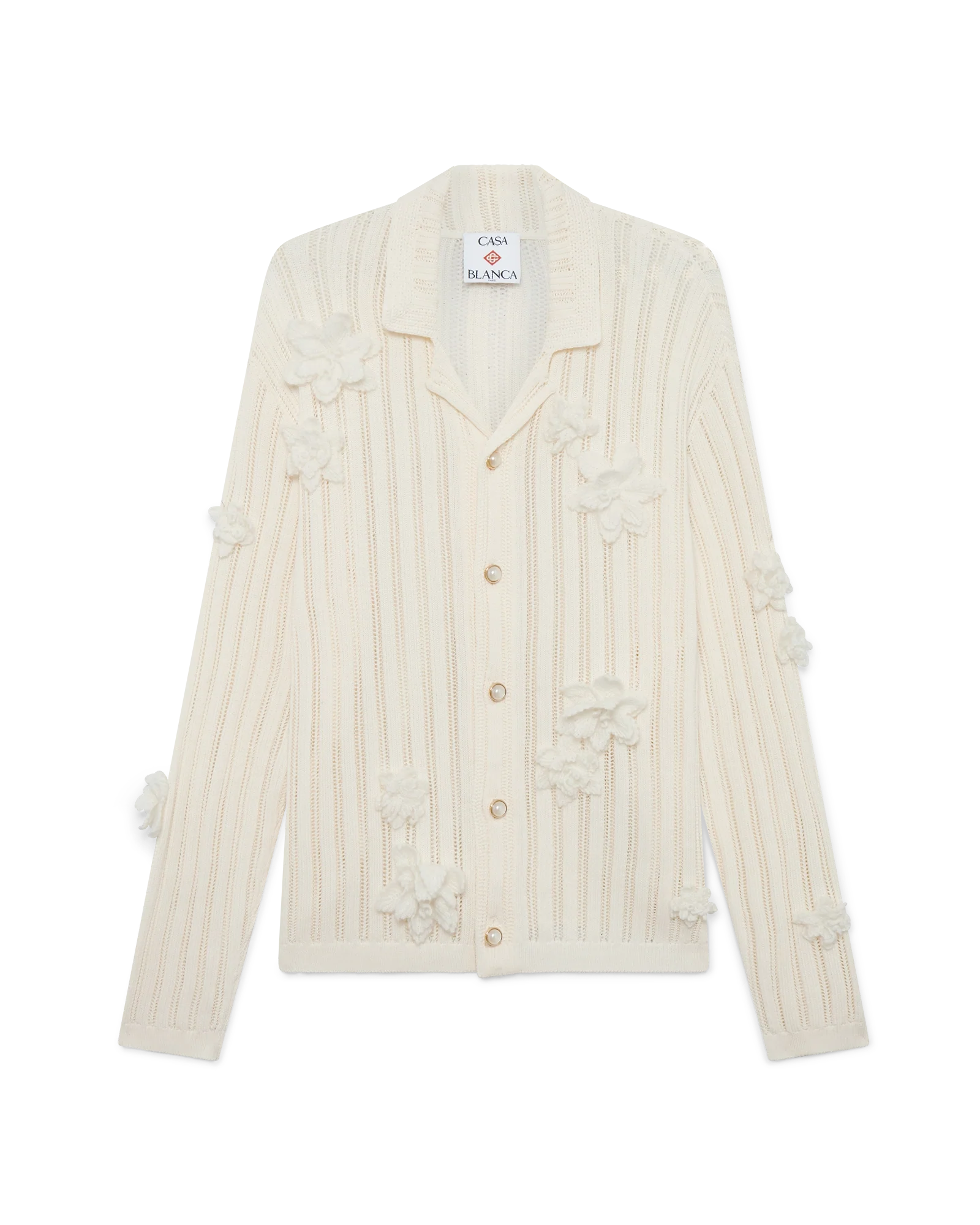 Flower Lace Knit Shirt