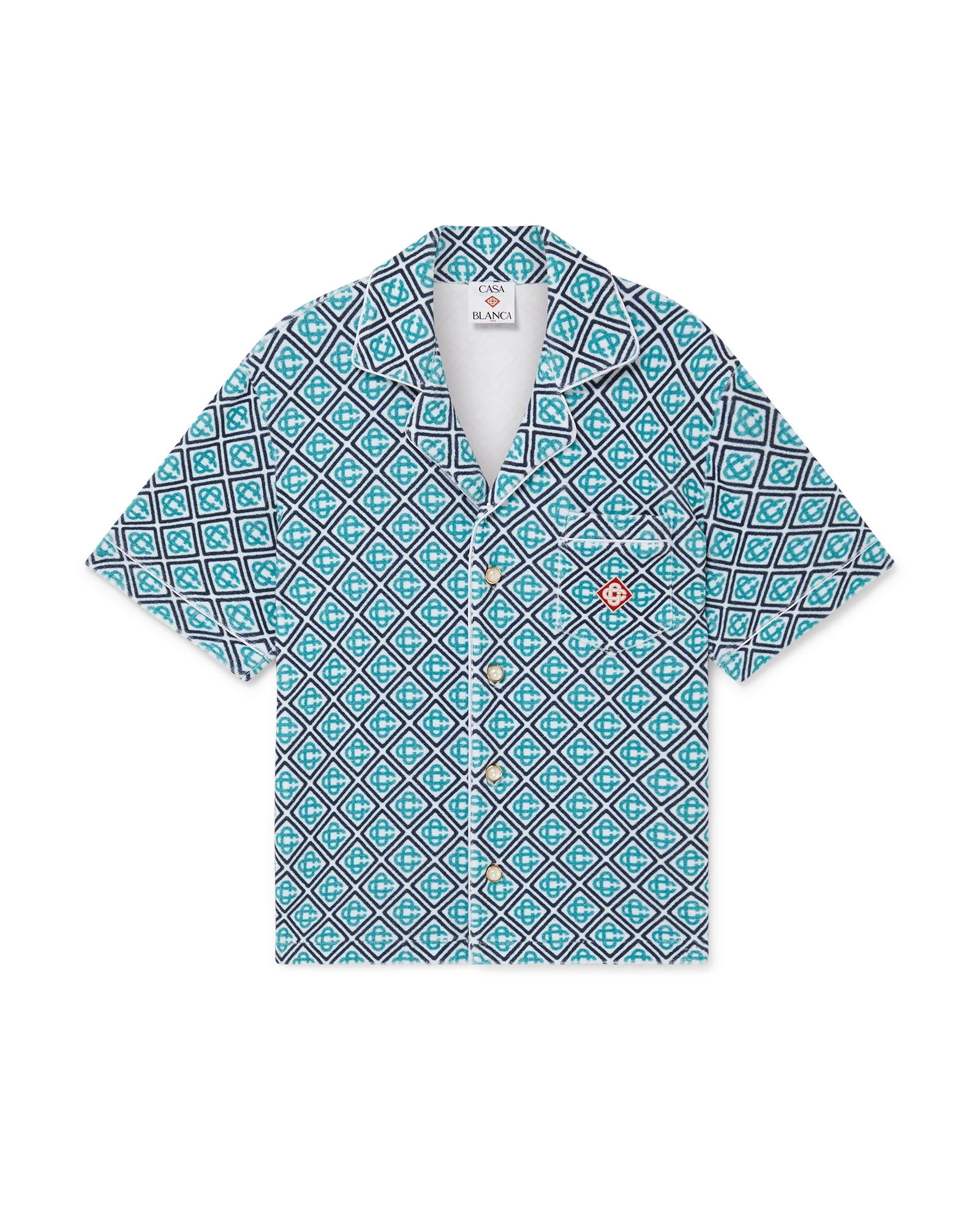Monogram Short Sleeve Towelling Shirt