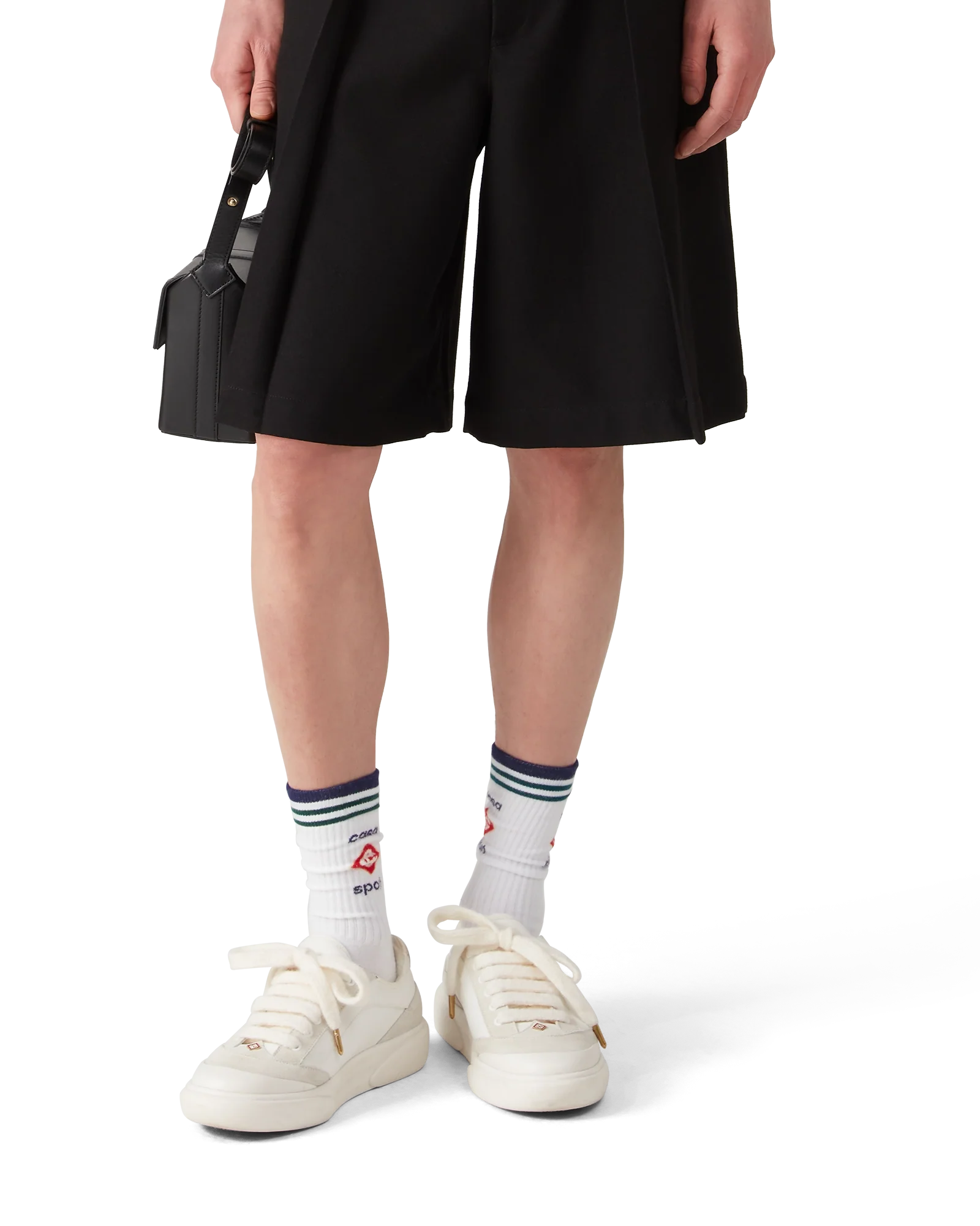 Wool Pleated Tailored Shorts