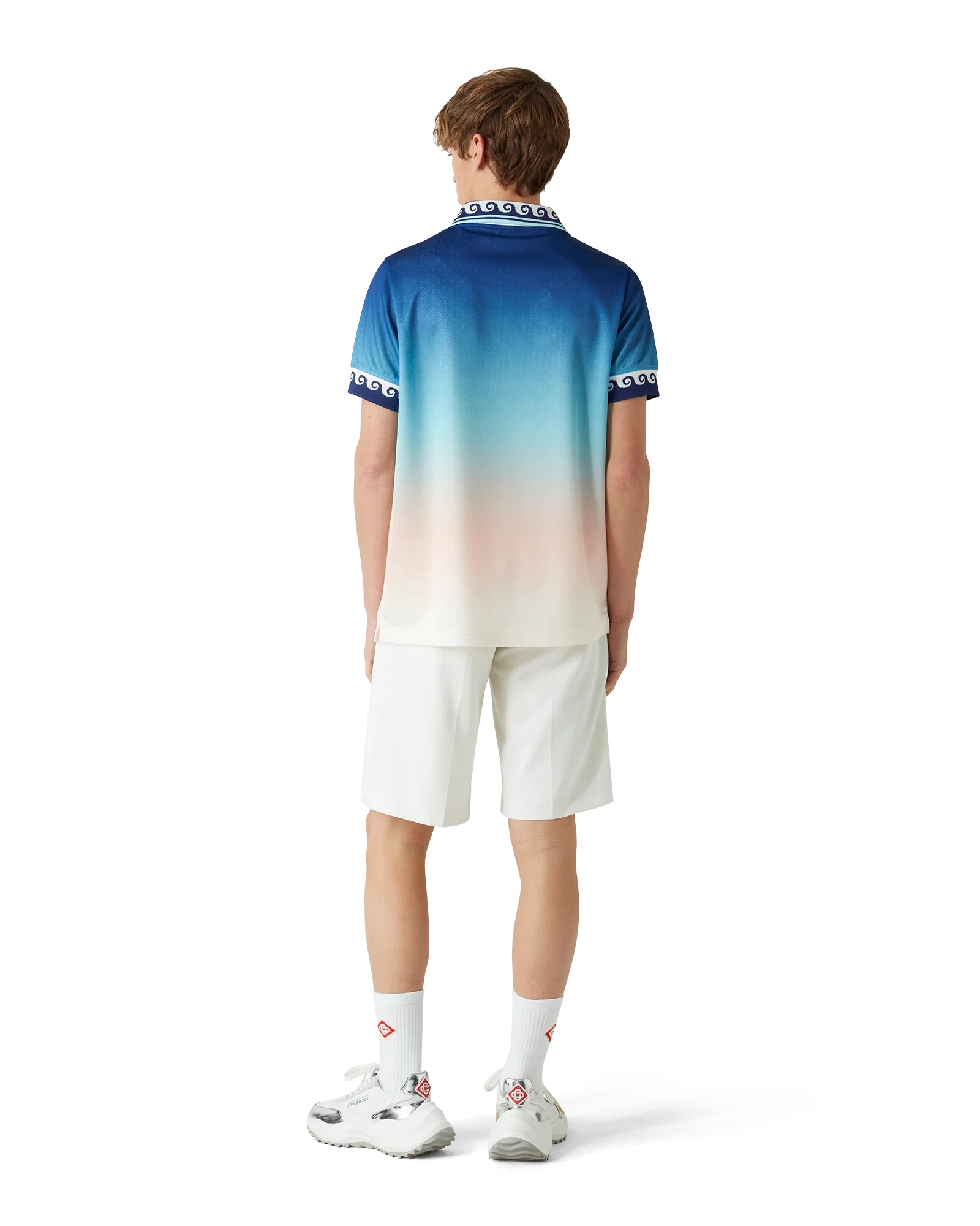 Jacquard Gradient Short Sleeve Football Shirt