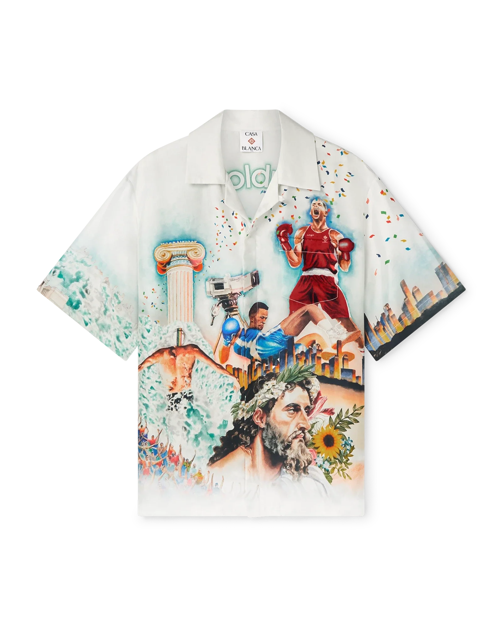 Celebration Du Sport Short Sleeve Silk Shirt