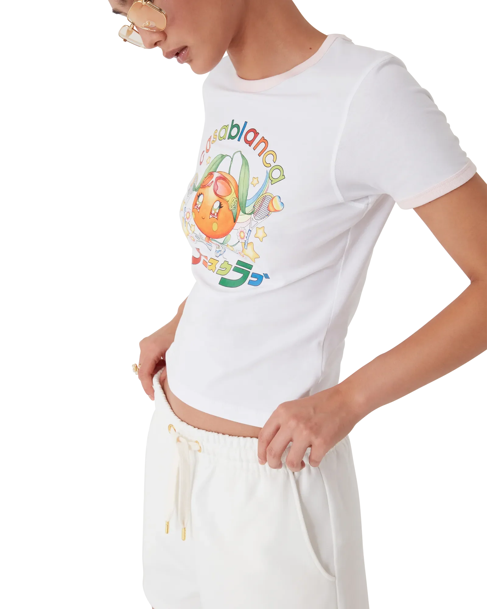 Orange Mascot Ringer Short Sleeve T-Shirt