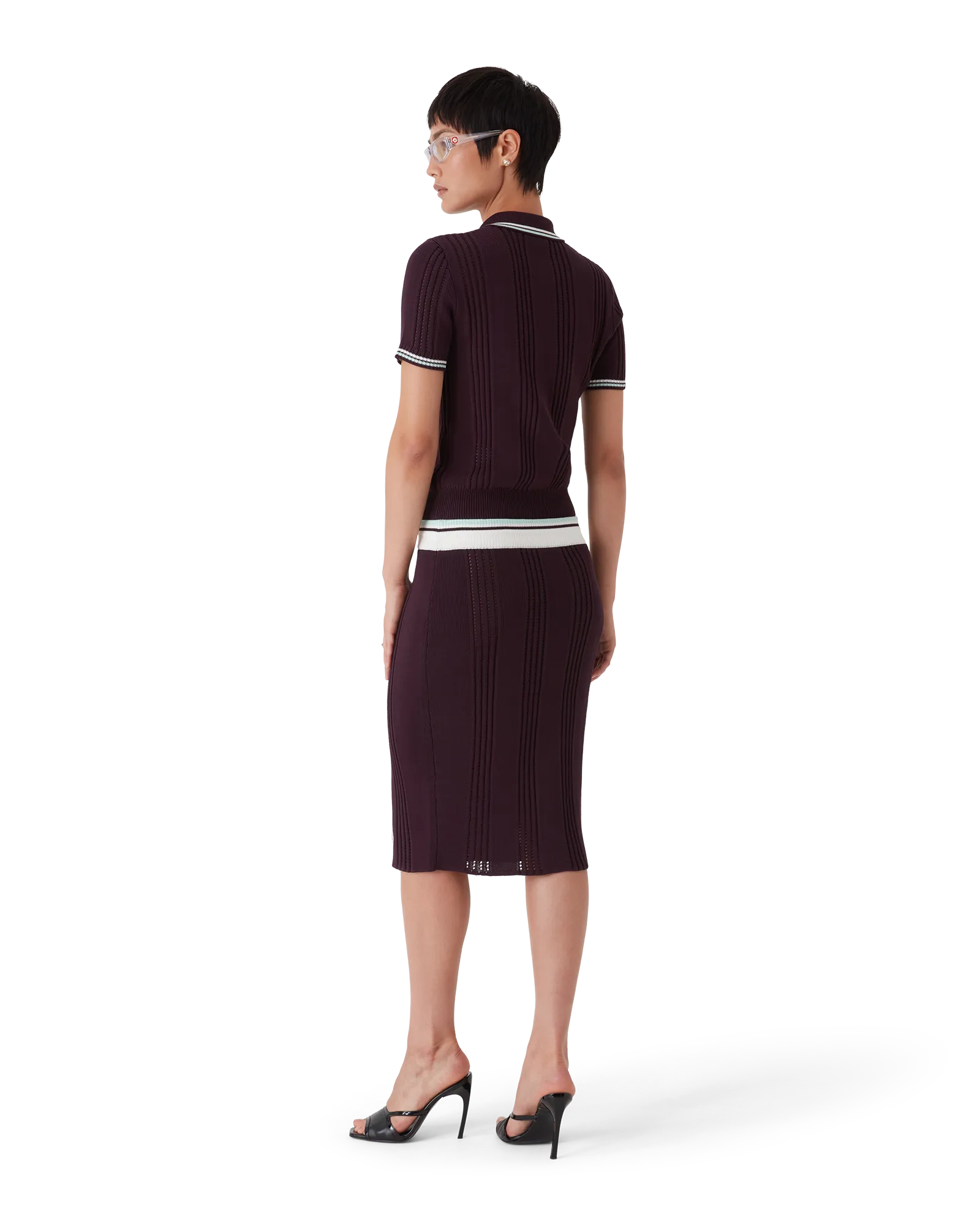 Cotton Knit Midi Skirt