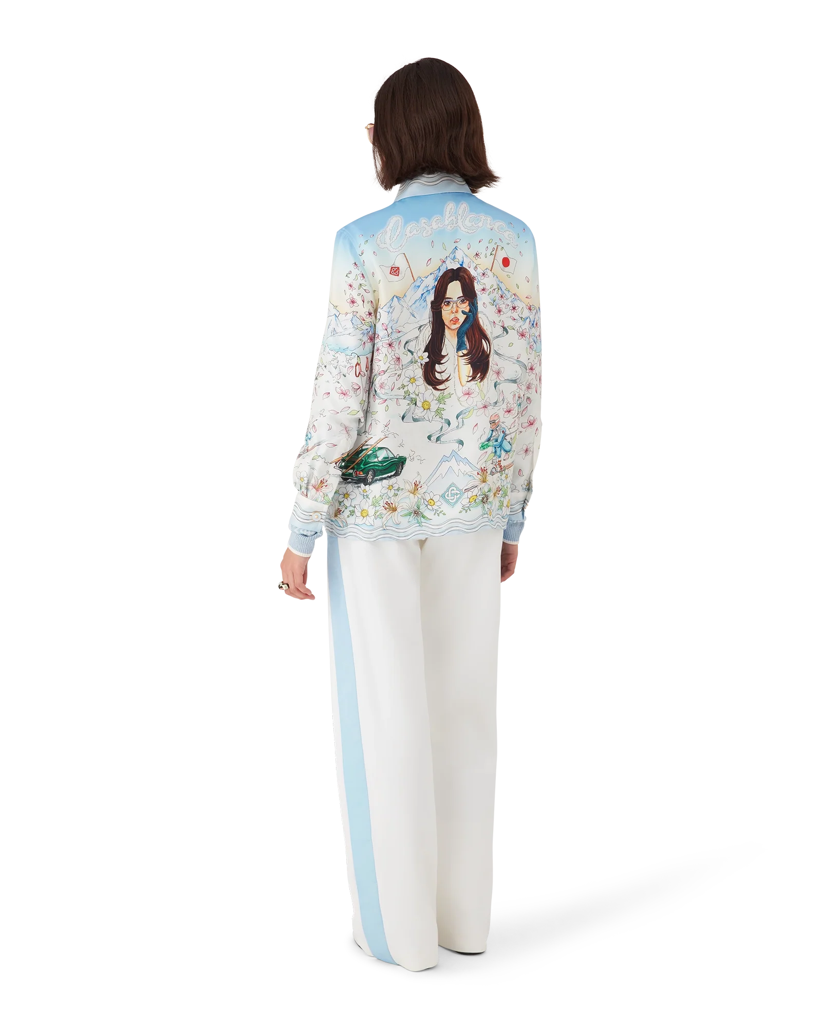 L'Hiver Fleuri Long Sleeve Silk Twill Shirt