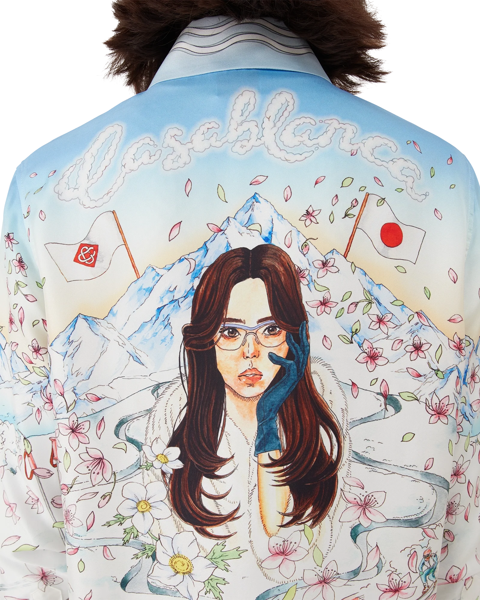 L'Hiver Fleuri Long Sleeve Silk Twill Shirt