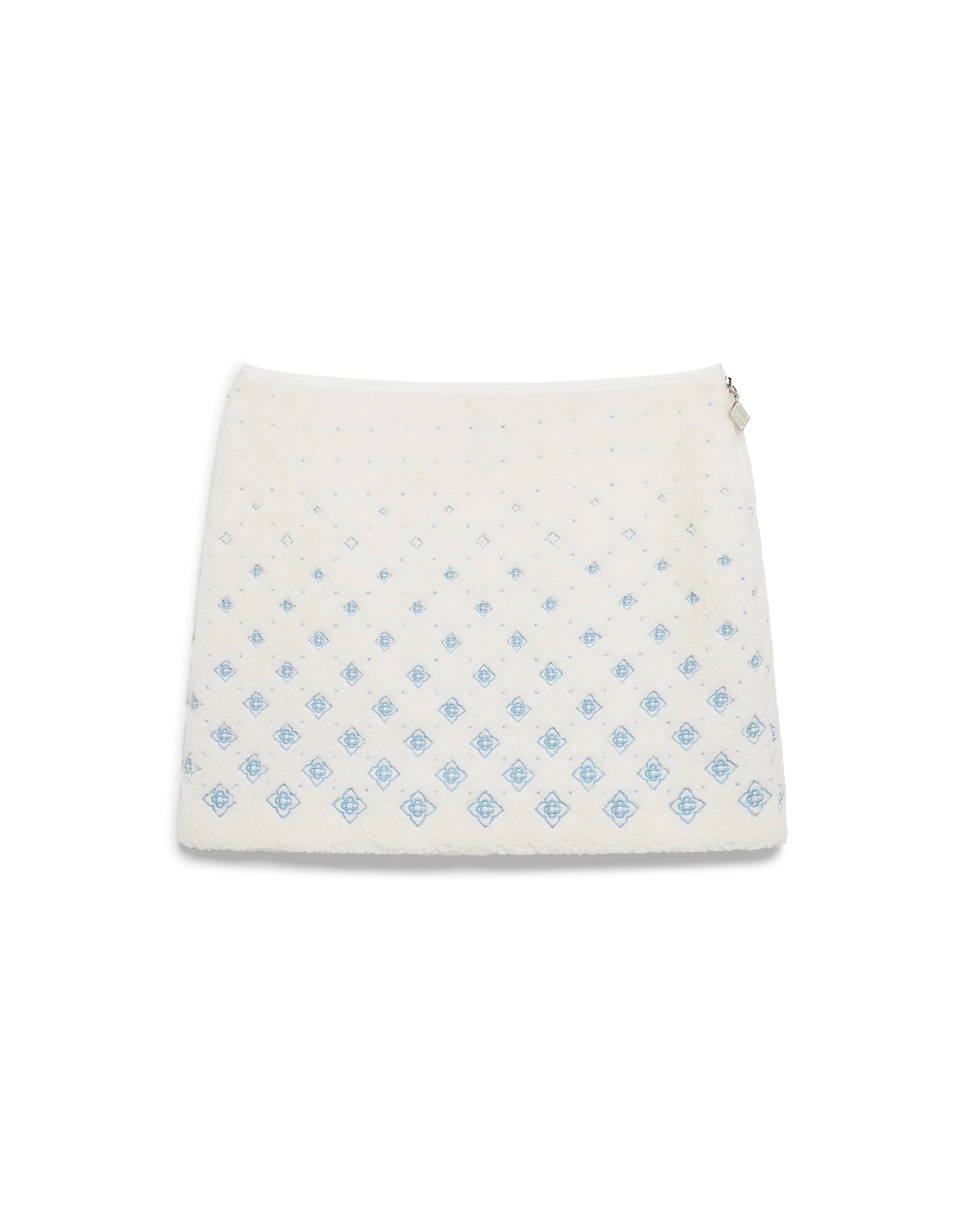 Embroidered Gradient Monogram Fleece Mini Skirt