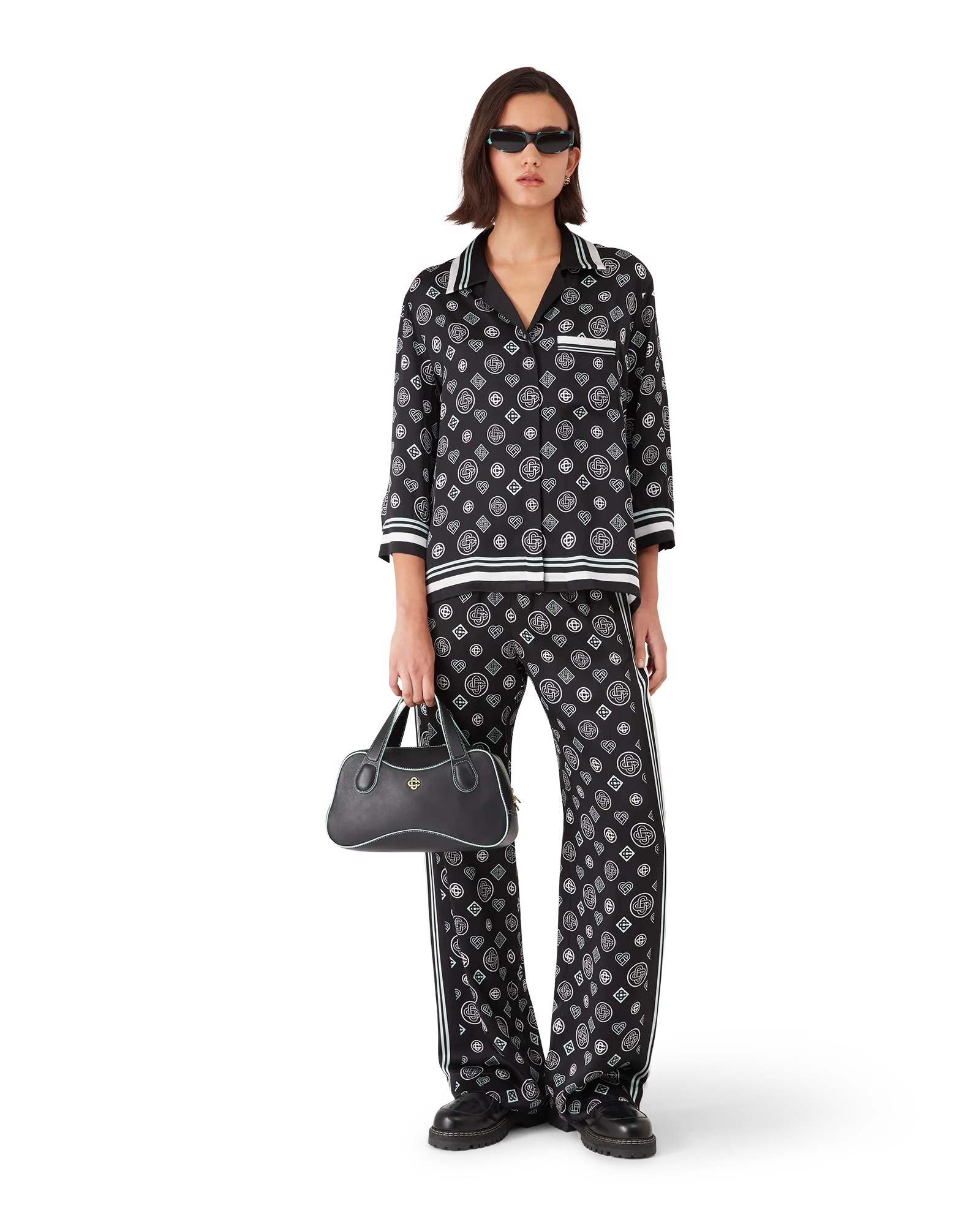 Monogram Pyjama Silk Satin Trousers