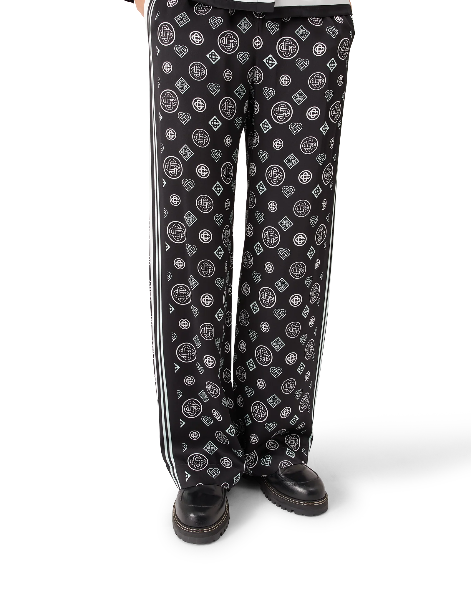 Monogram Pyjama Silk Satin Trousers