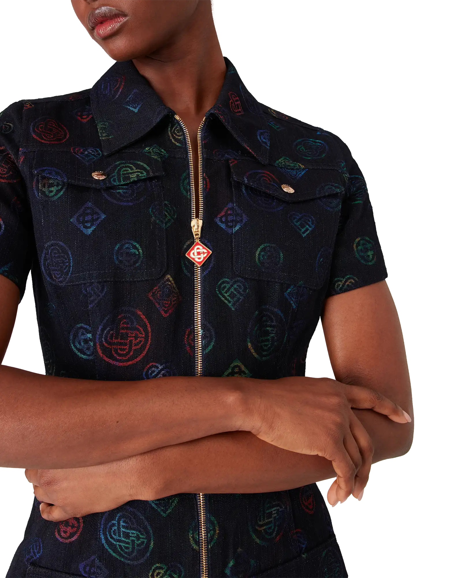 Heatmap Monogram Denim Dress