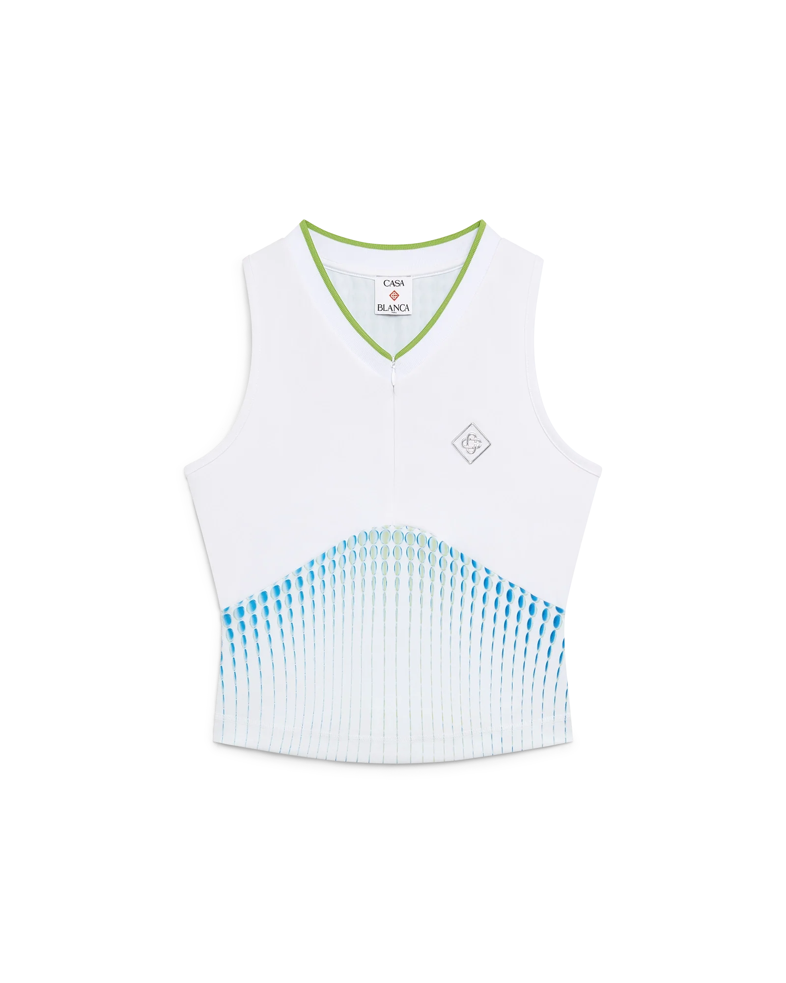 Tennis Printed Racer Top