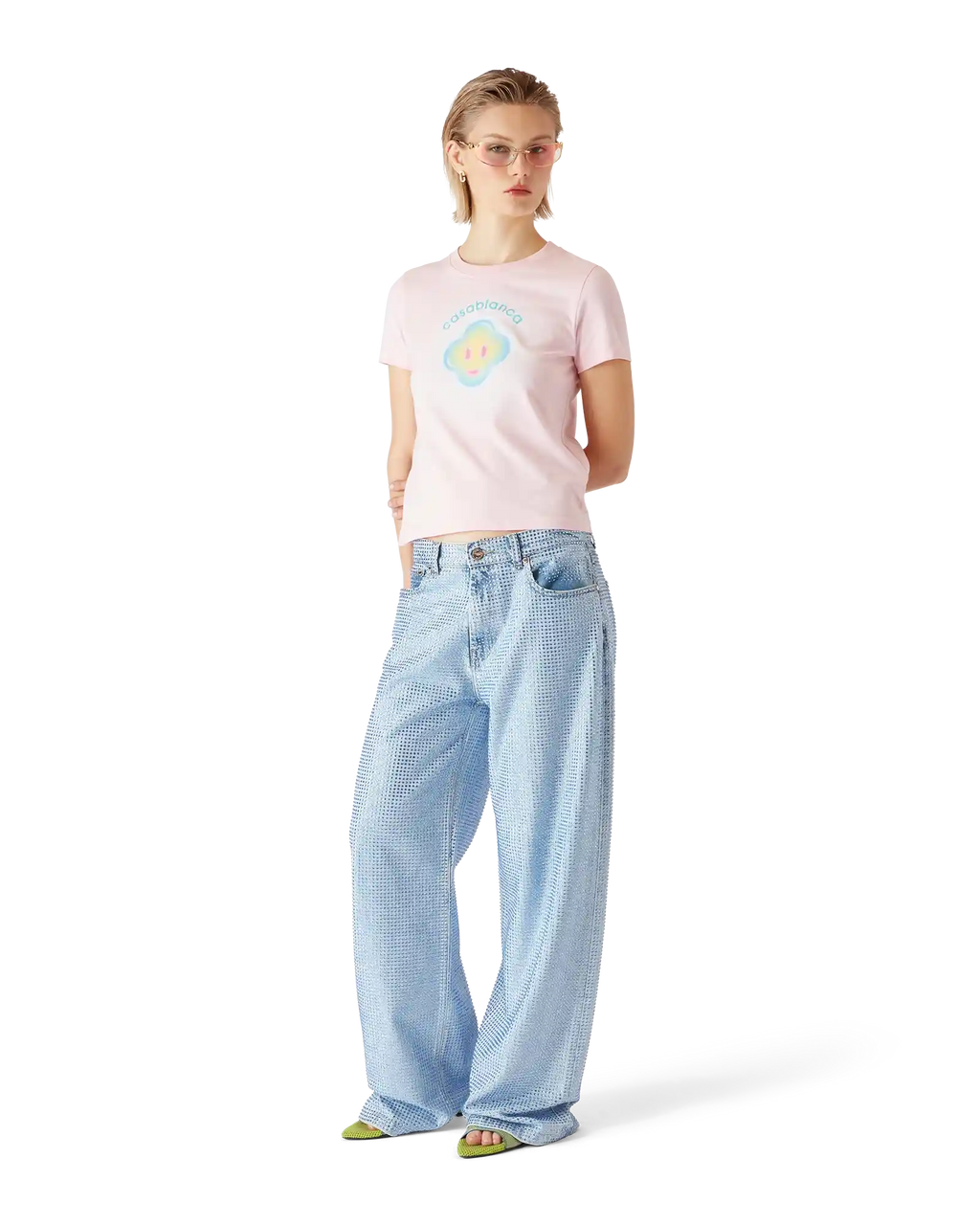 Airbrush Smiley Fitted Short Sleeve T-Shirt