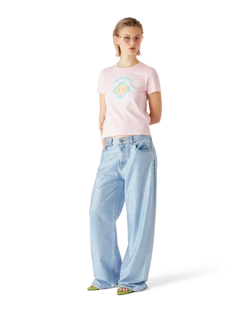 Airbrush Smiley Fitted Short Sleeve T-Shirt