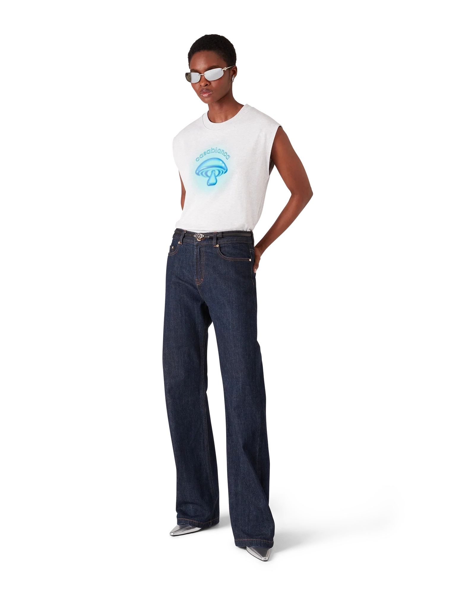 Airbrush Mushroom Sleeveless T-shirt