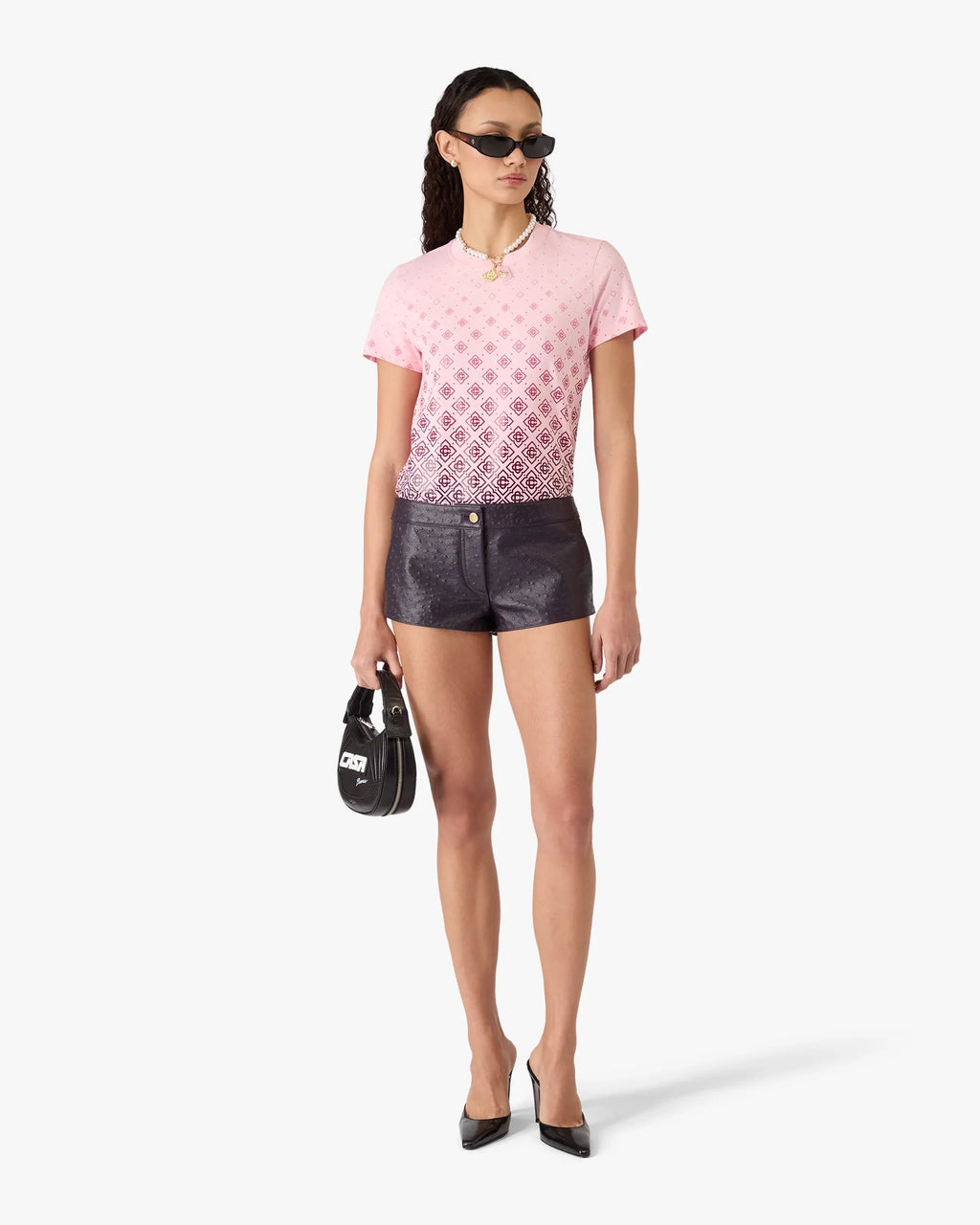 Aubergine Gradient Monogram Short Sleeve T-Shirt