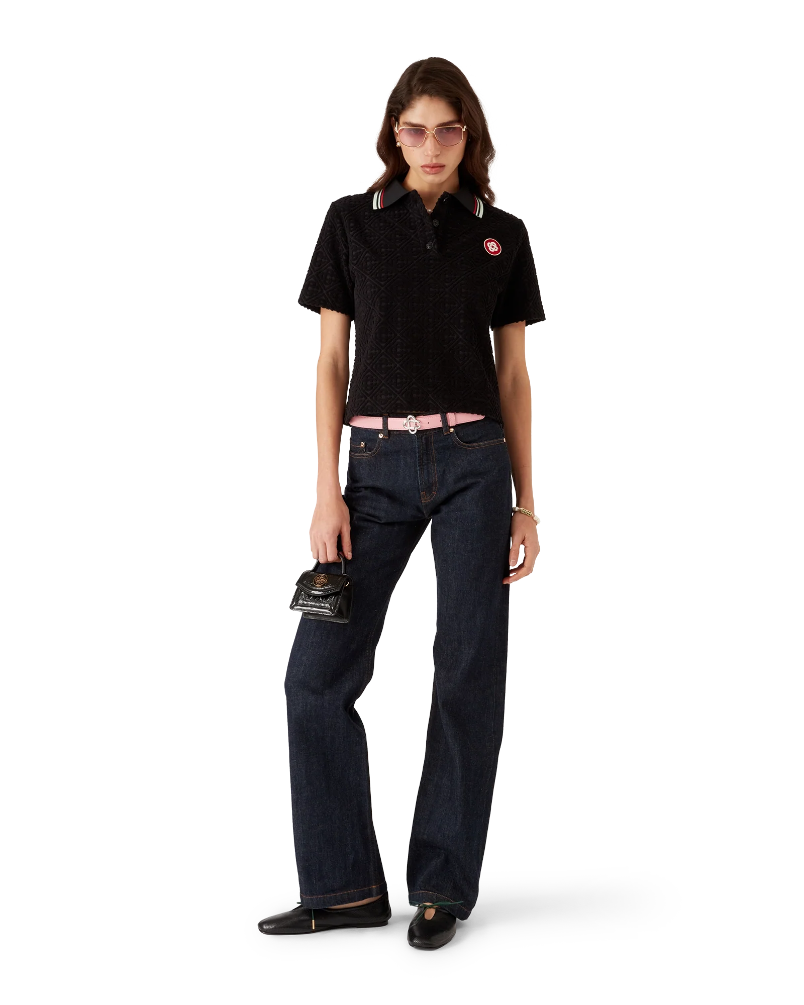 Monogram Jacquard Towelling Polo Shirt