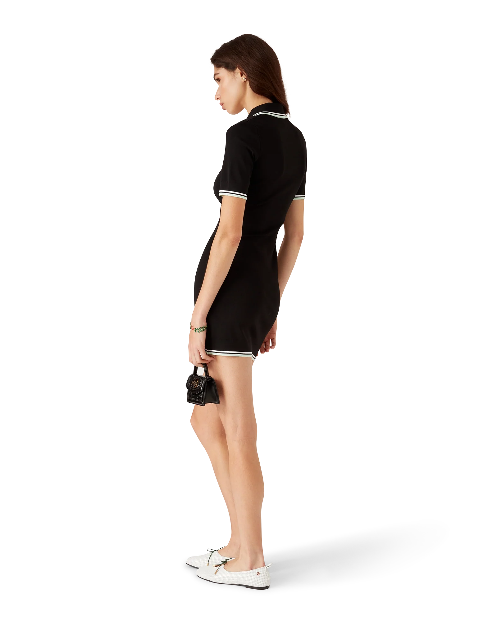 Viscose V Neck Polo Dress