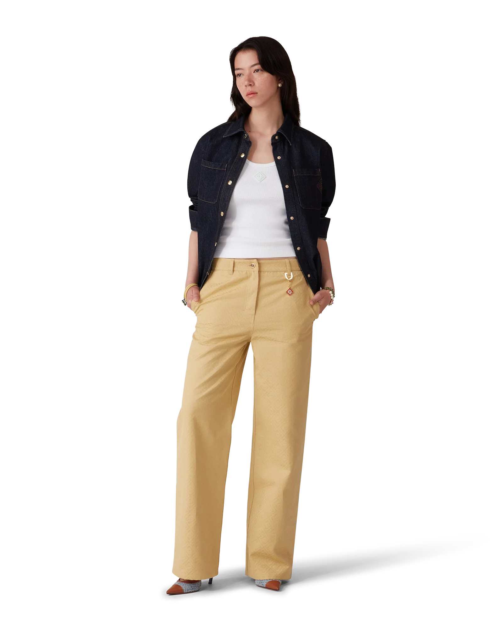 Cotton Monogram Jacquard Trousers