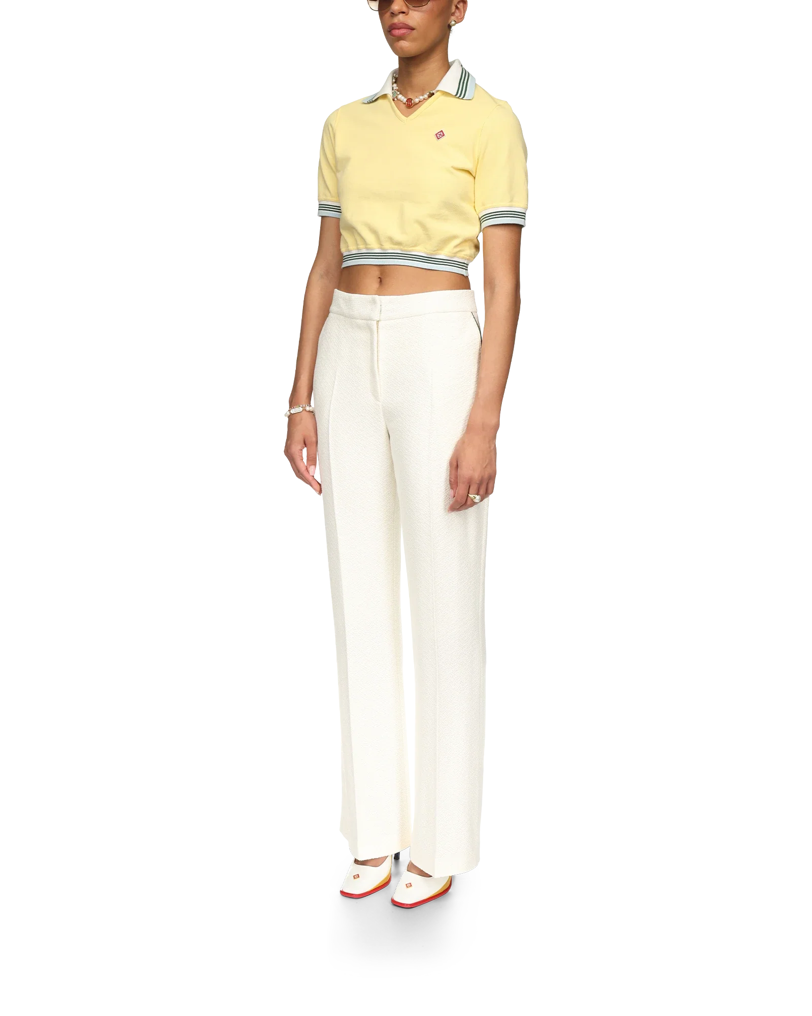 Cropped Pique Polo