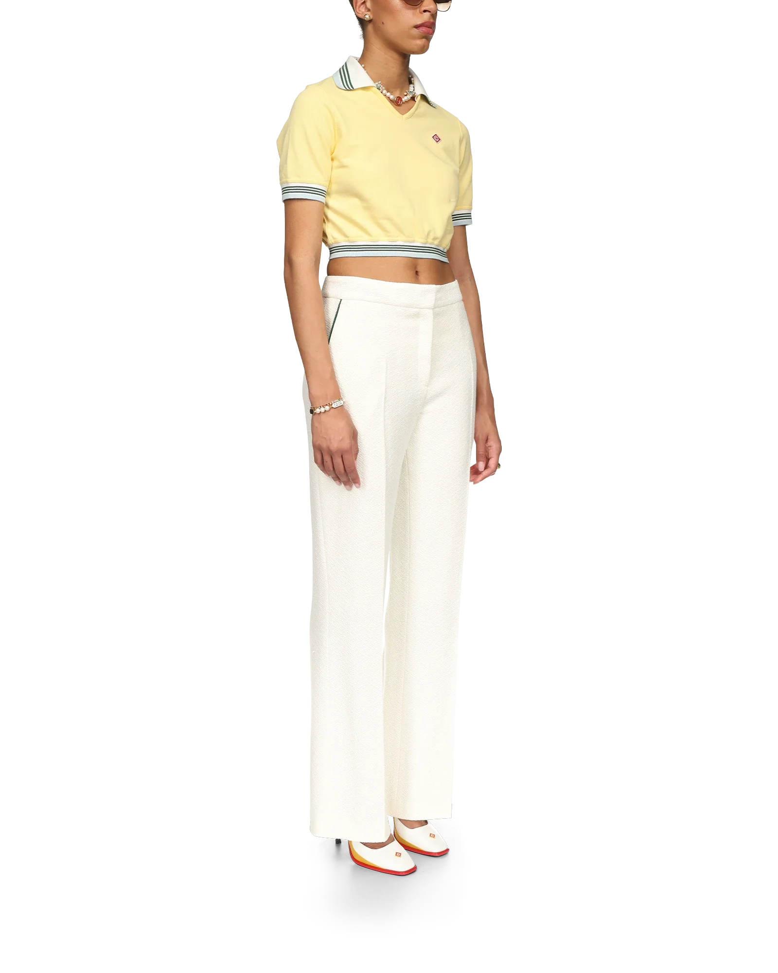 Cropped Pique Polo