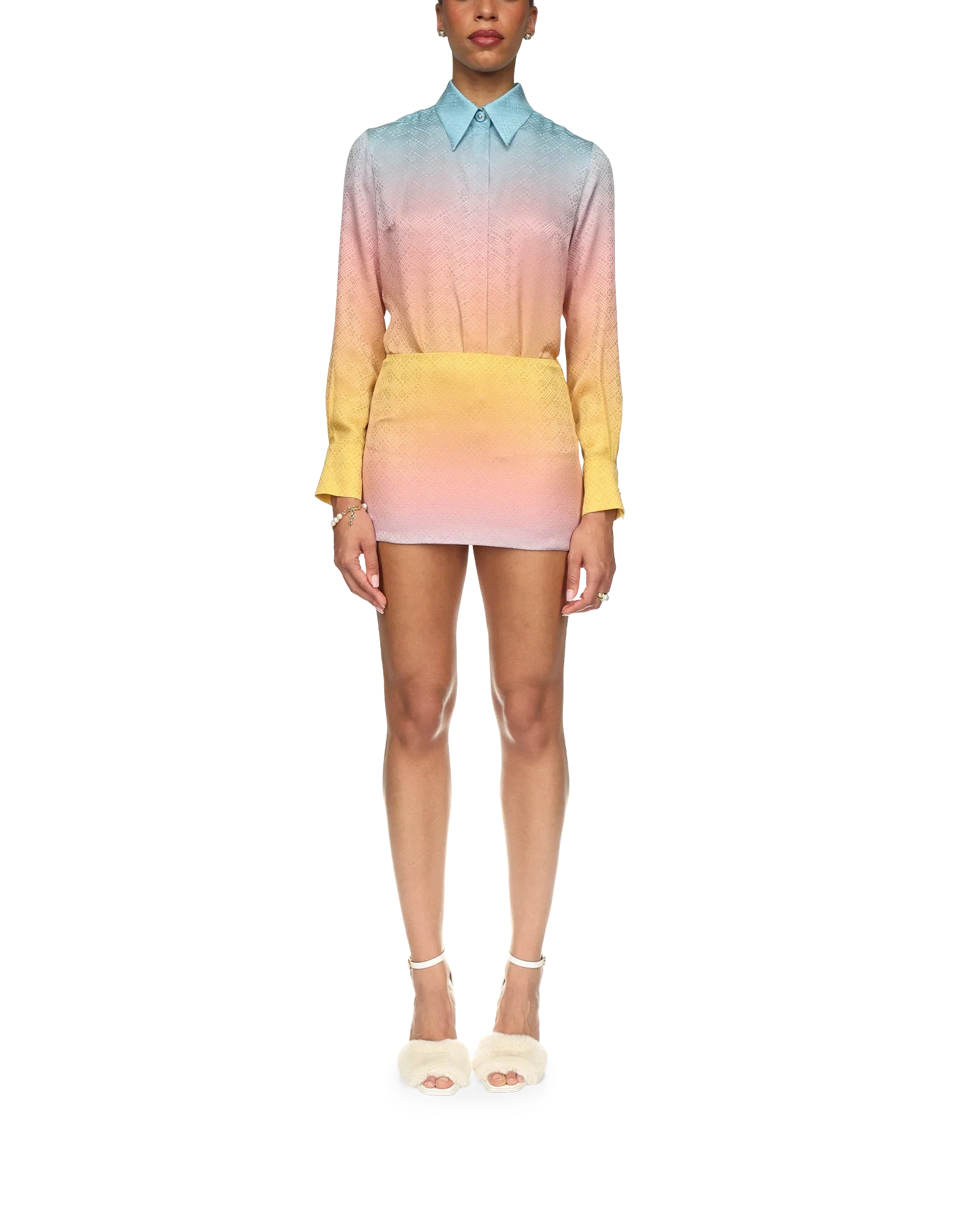 Ping Pong Gradient Silk Skirt
