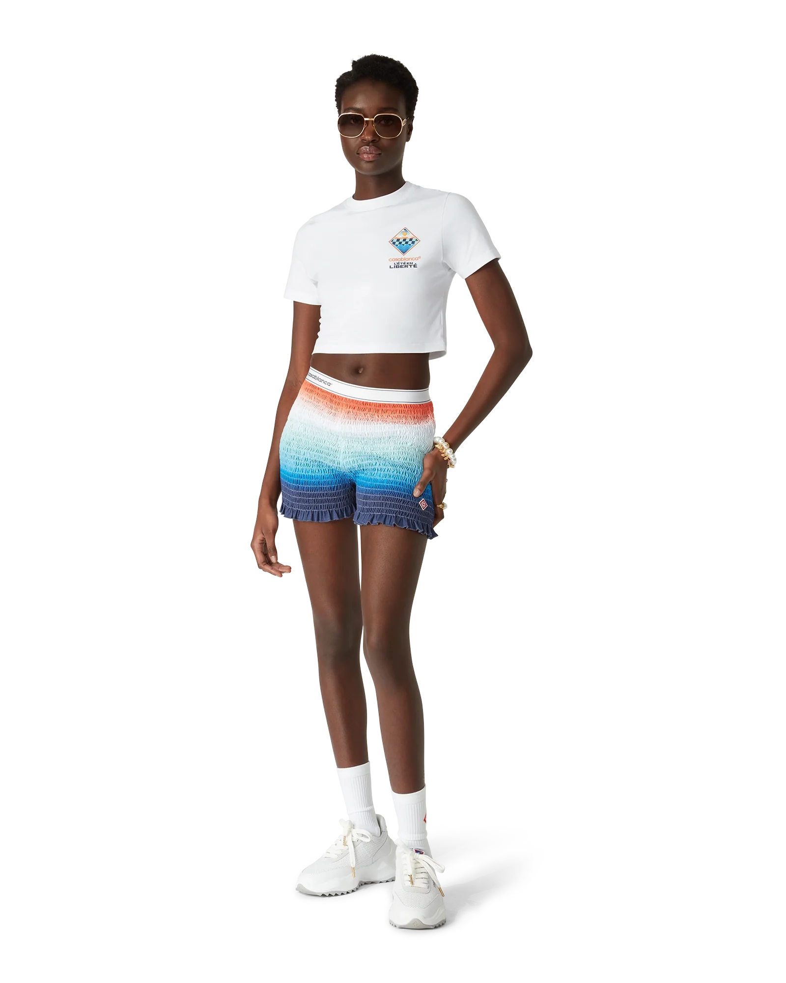 The L'Été En Liberté Short Sleeve Cropped T-Shirt