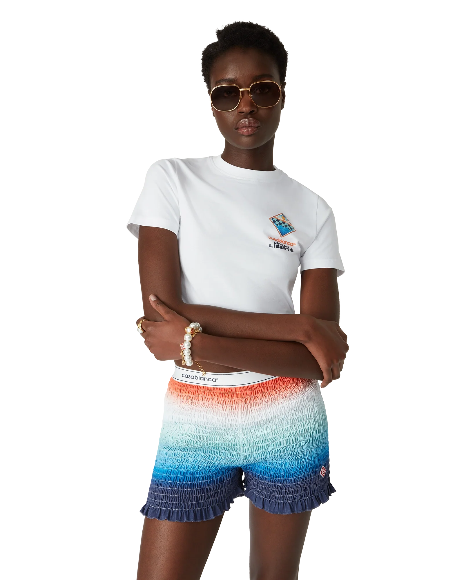 The L'Été En Liberté Short Sleeve Cropped T-Shirt