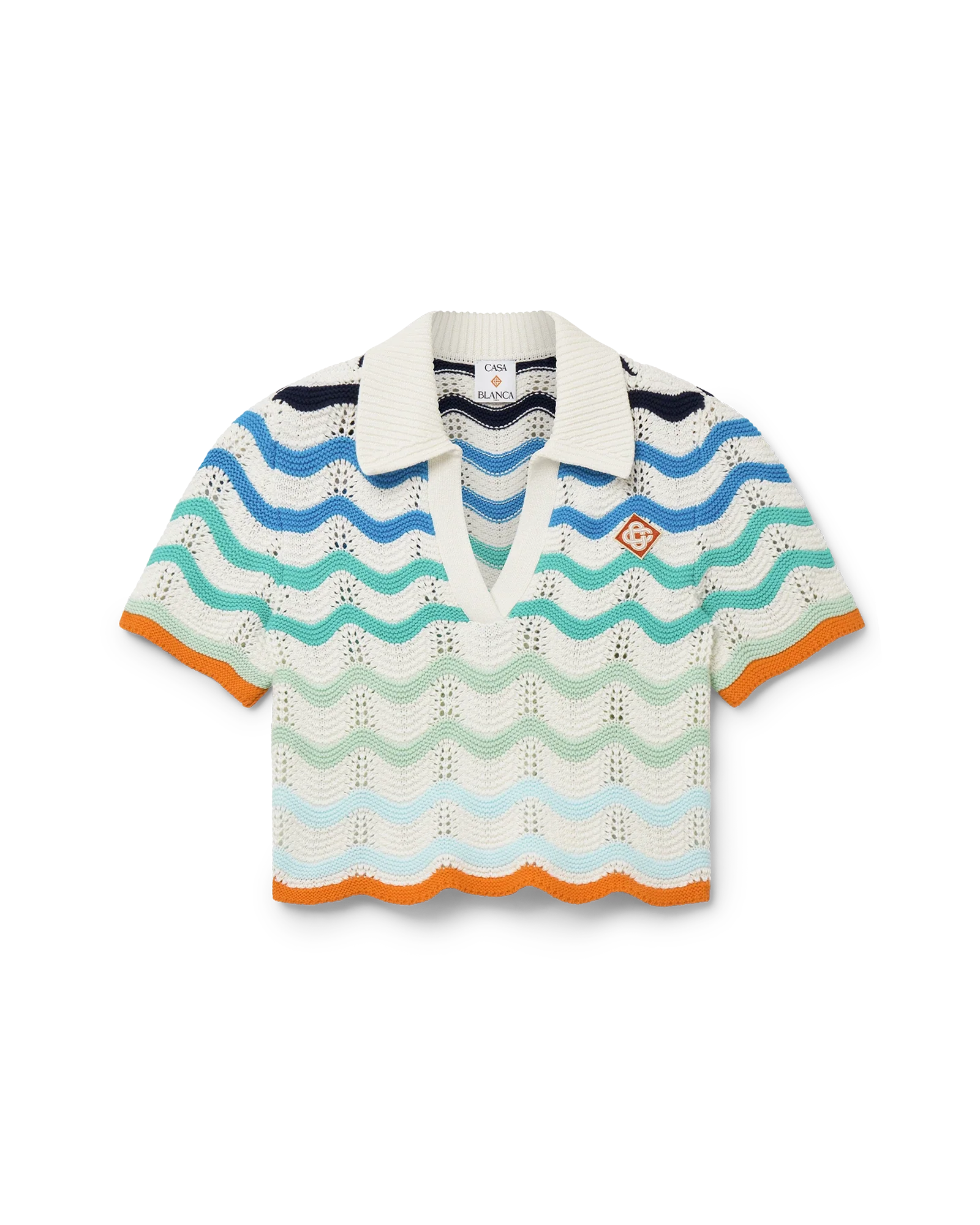 Gradient Wave Crochet Top