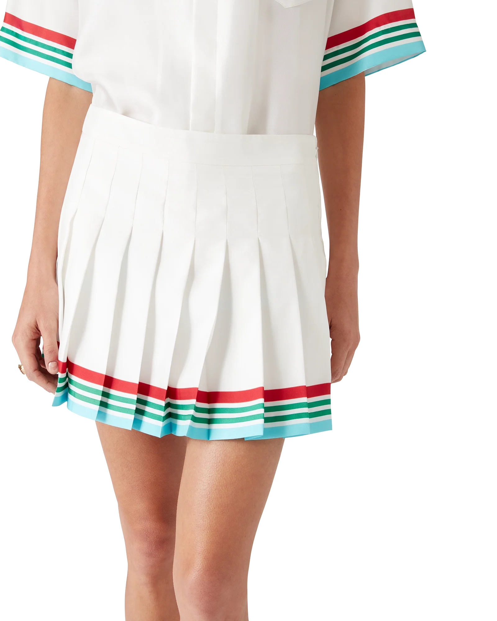 Casa Way World Series Pleated Silk Skirt