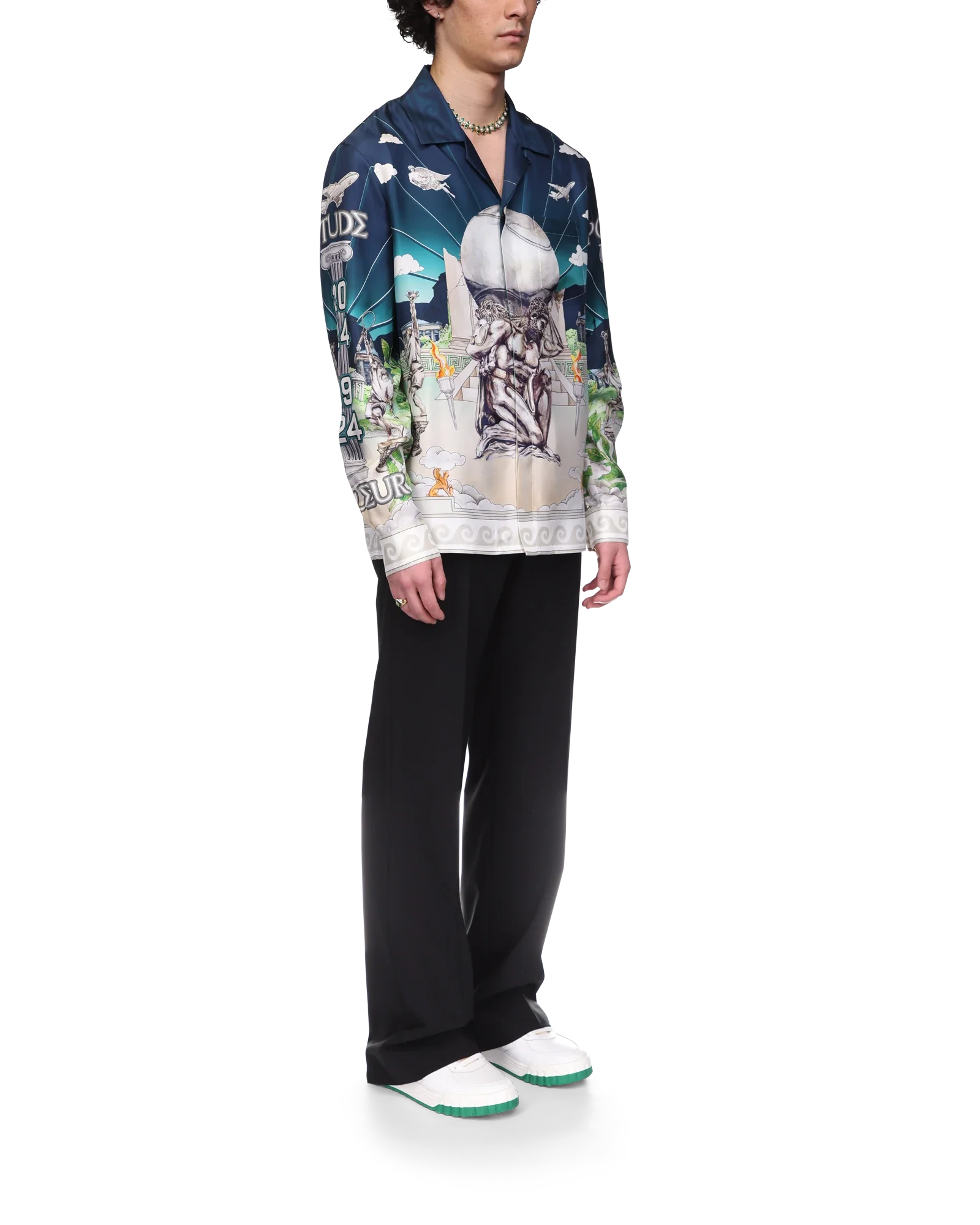 Le Temple Du Sport Long Sleeve Silk Shirt